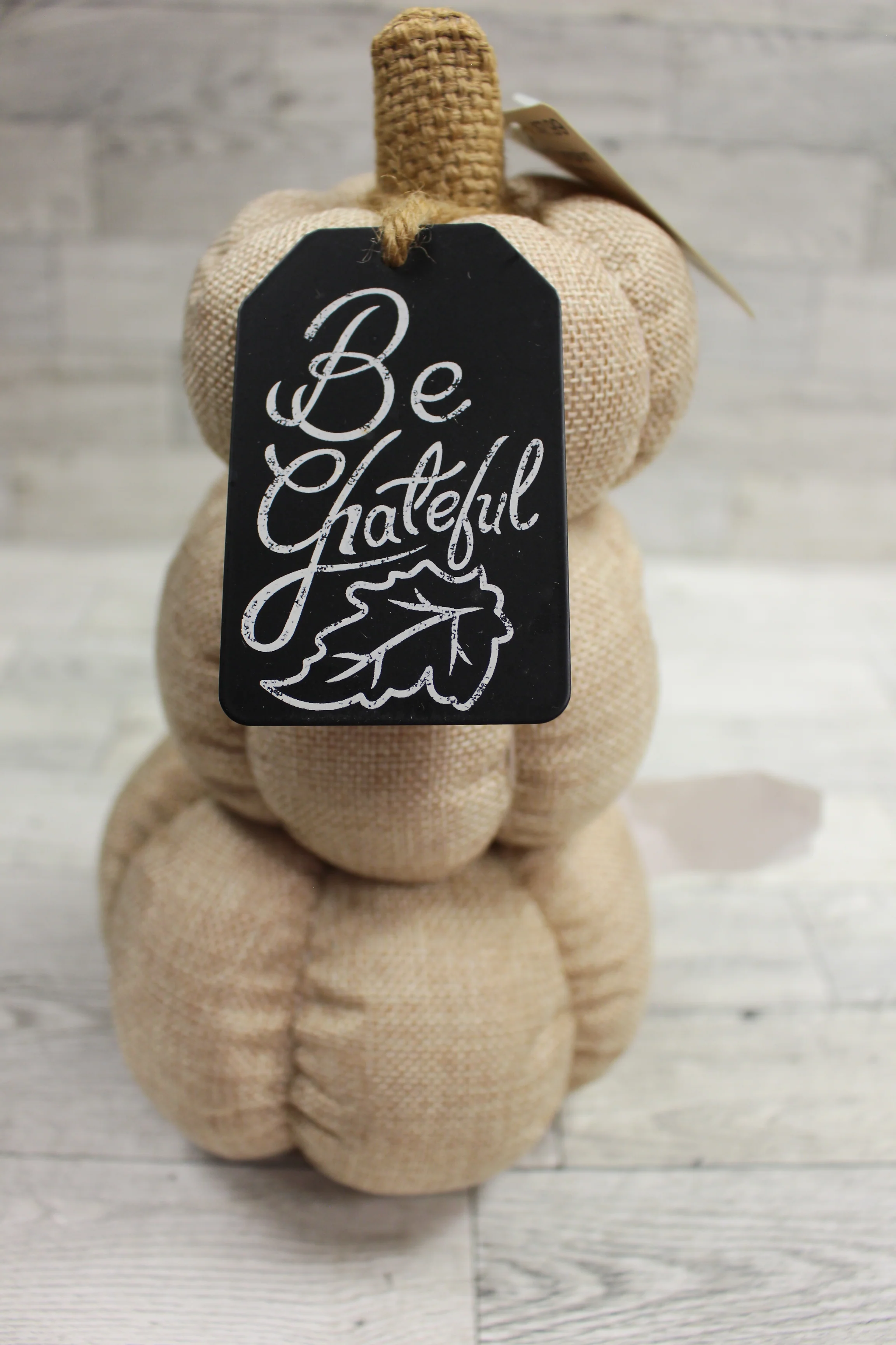 Fall Fest Stuffed Stacked Pumpkins - "Be Grateful" - New