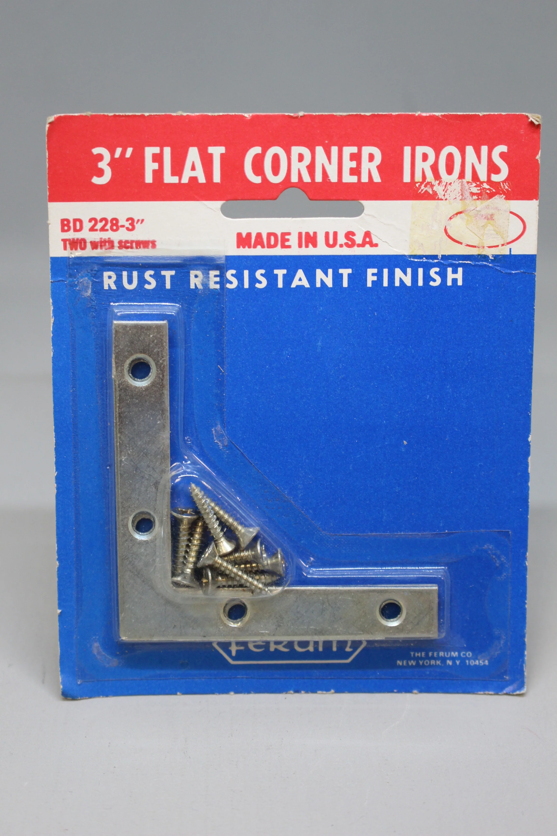 Ferum 3" Flat Corner Irons - BD 228-3 - New