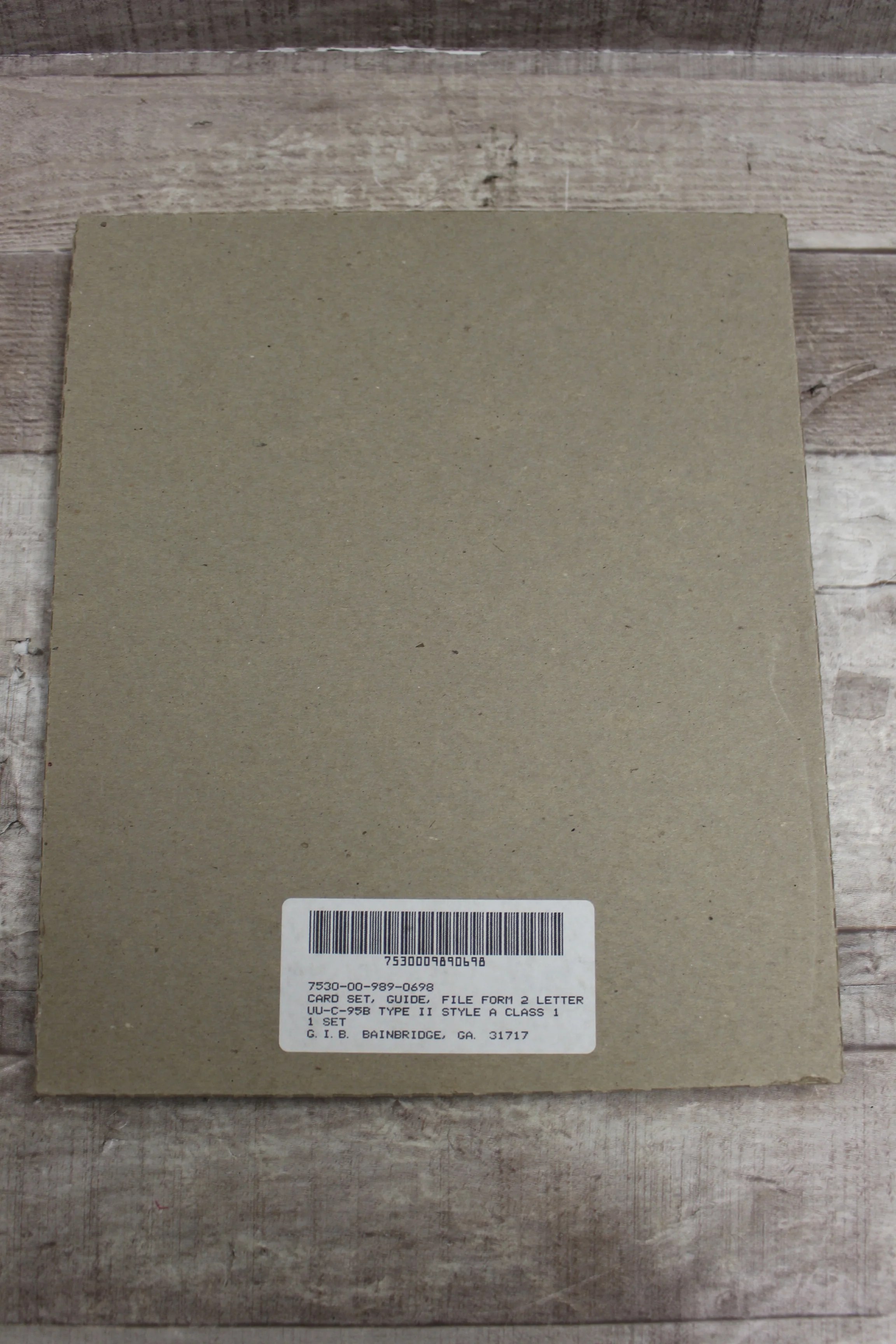 File Form Folder 2 Letter Card Set 7530-00-989-0698 -New - Image 2