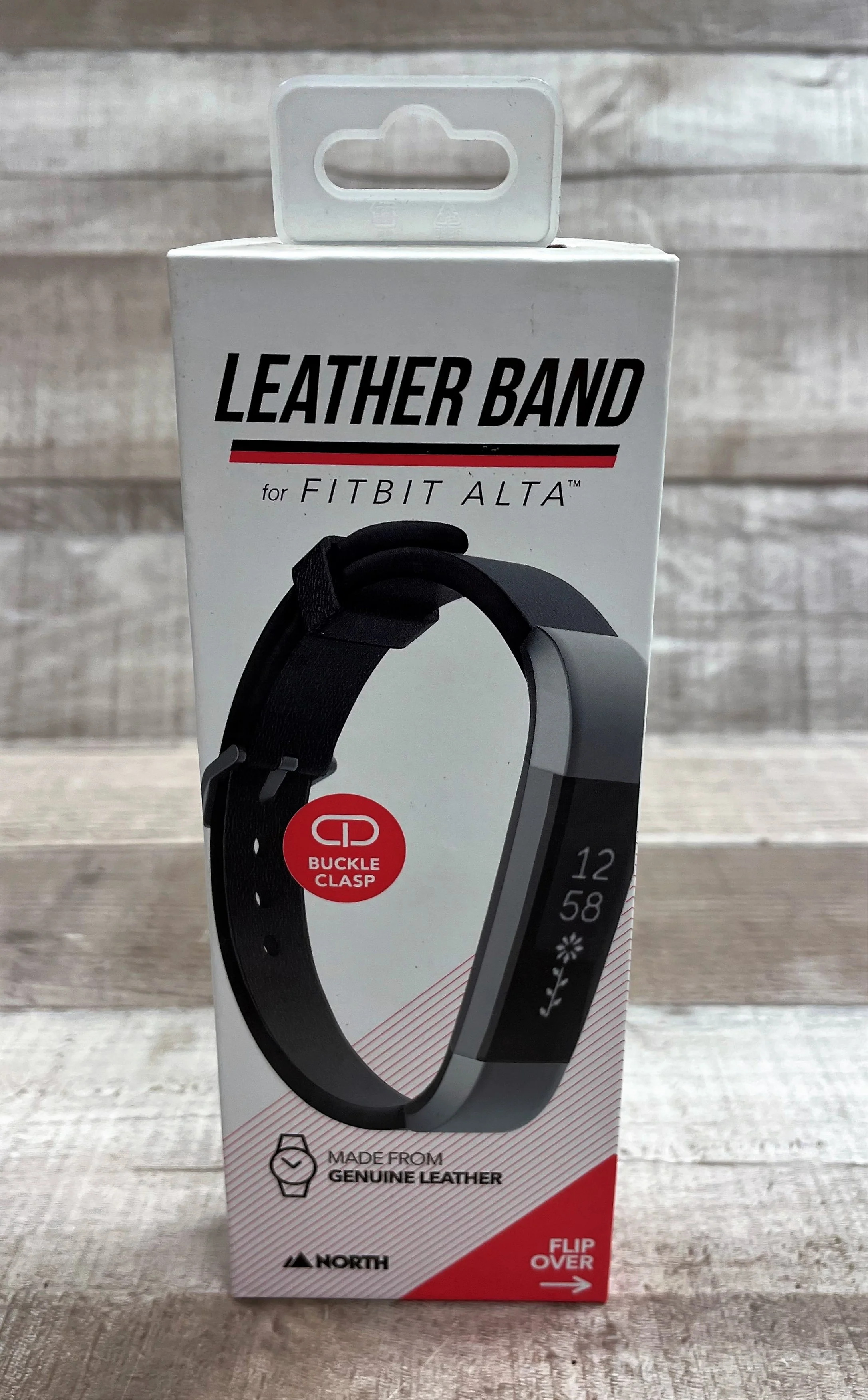 FitBit Alta Leather Adjustable Band with Buckle Clasp Replacement - Black - New - Image 2
