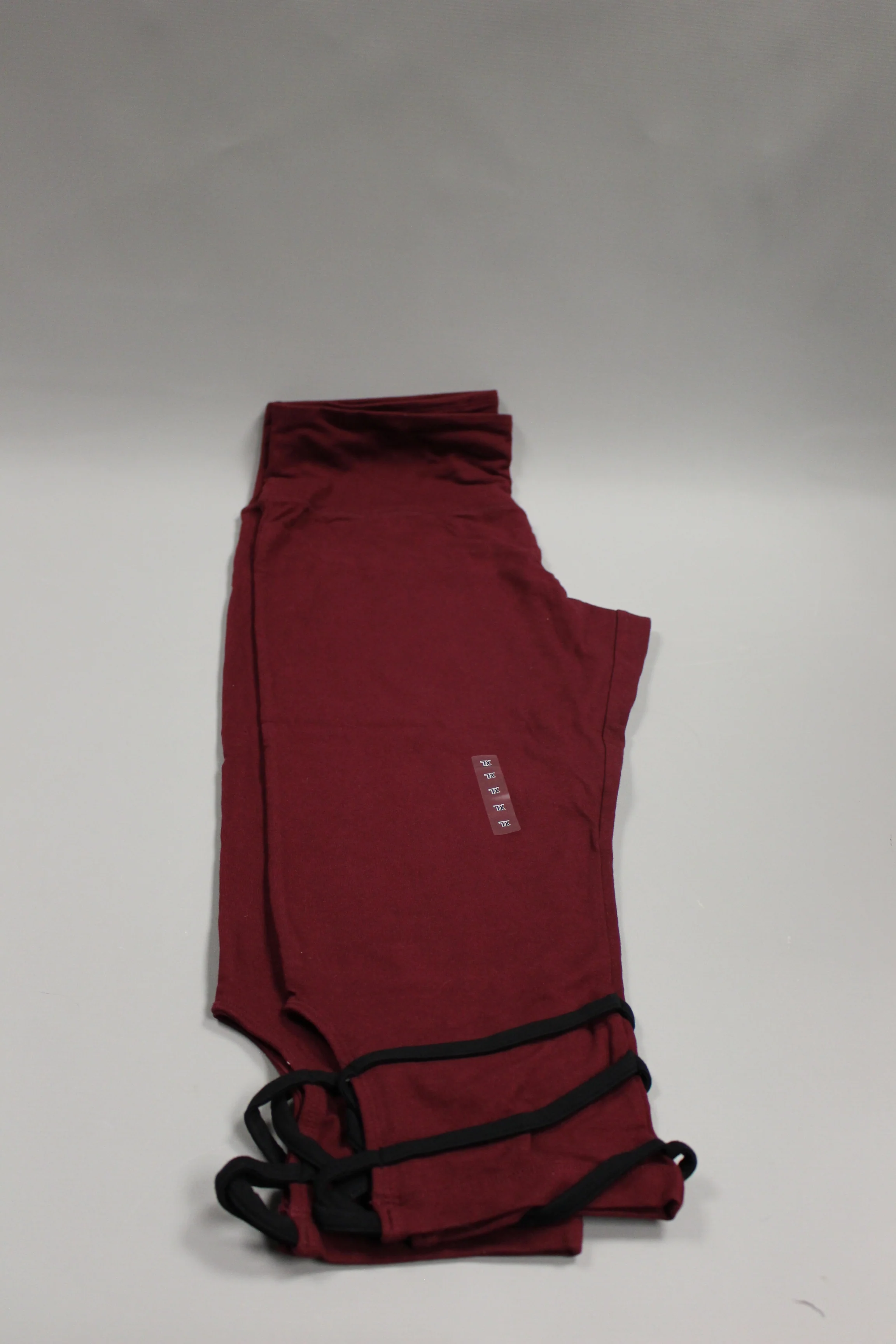 Flirtitude Active X-Large Yoga Crop Deep Ruby Black - Image 2