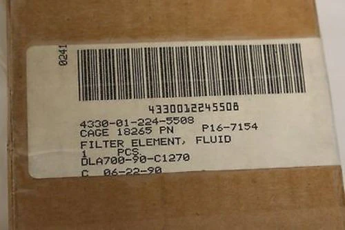 Fluid Filter Element, PN D1301325, 4330-01-224-5508, New - Image 3