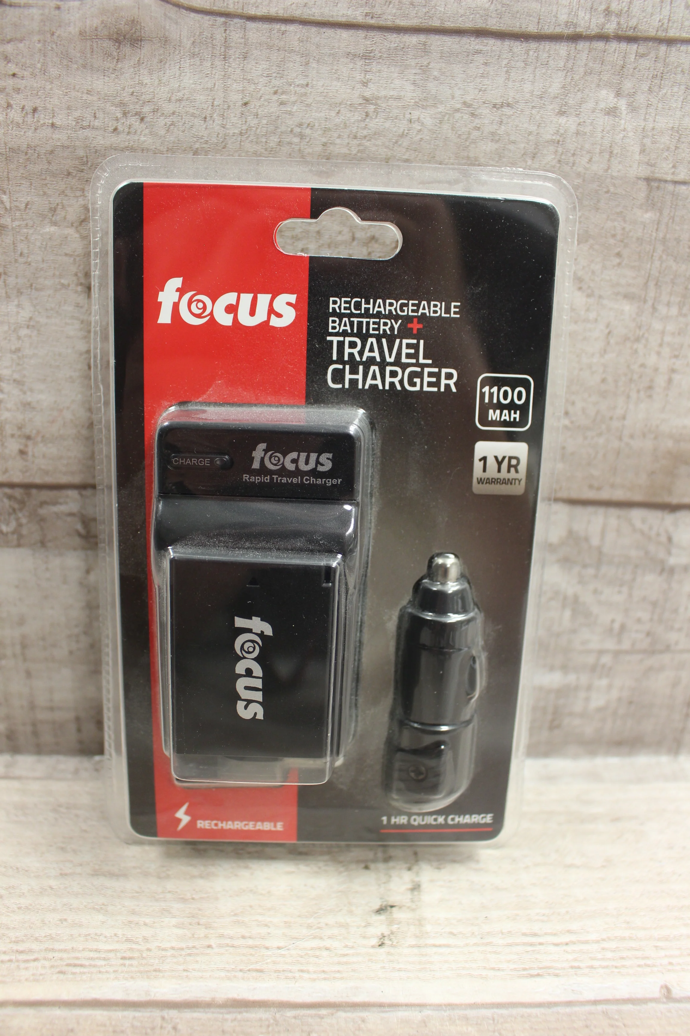 Focus Rechargable Battery and Travel Charger -New