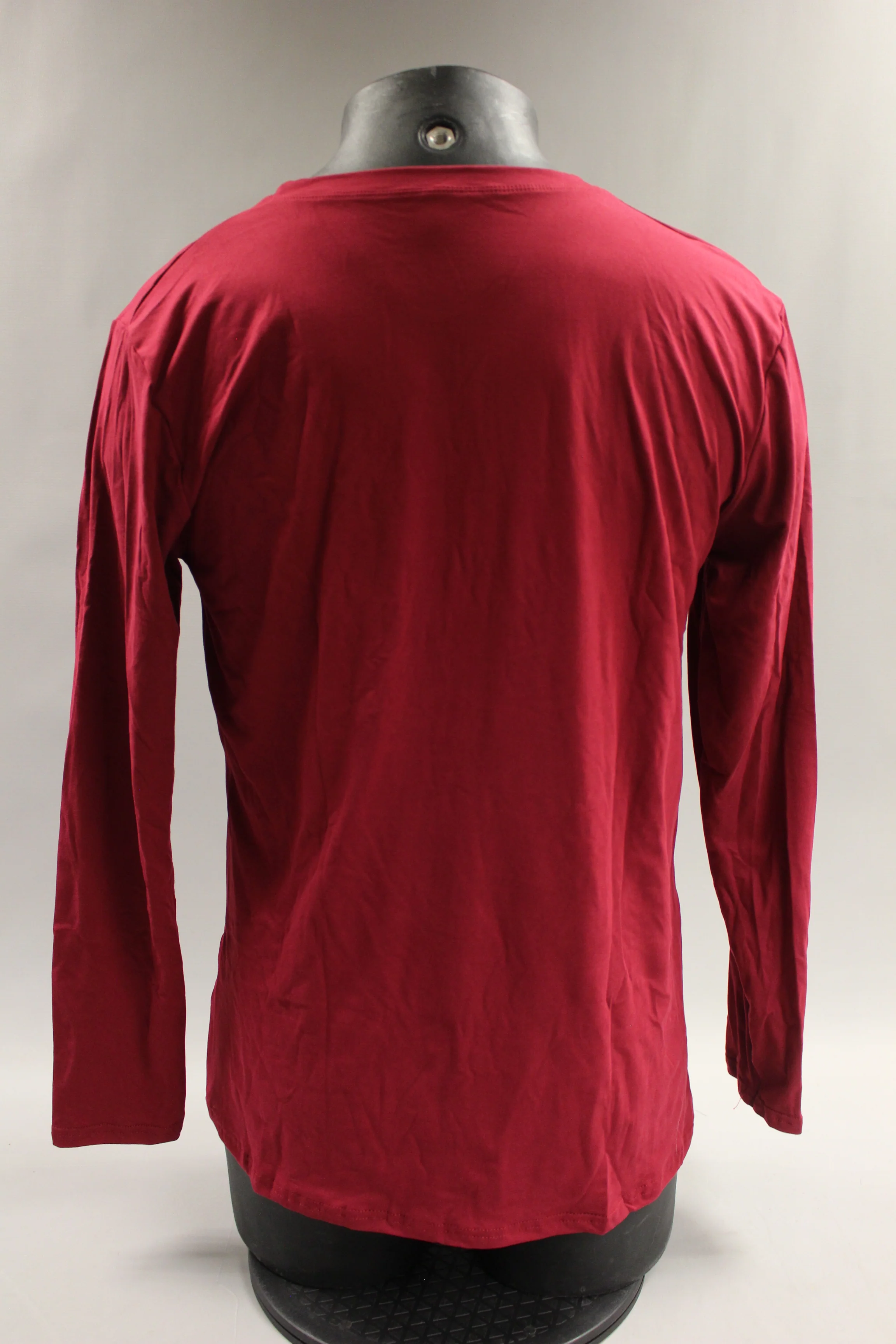 Fotociti Women's Long Sleeve Shirt With Breast Pocket Size M -Wine -New - Image 2