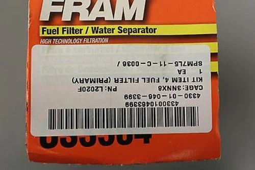 Fram Fuel Filter, NSN 4330-01-046-3399, P/N L2020F, NEW! - Image 3