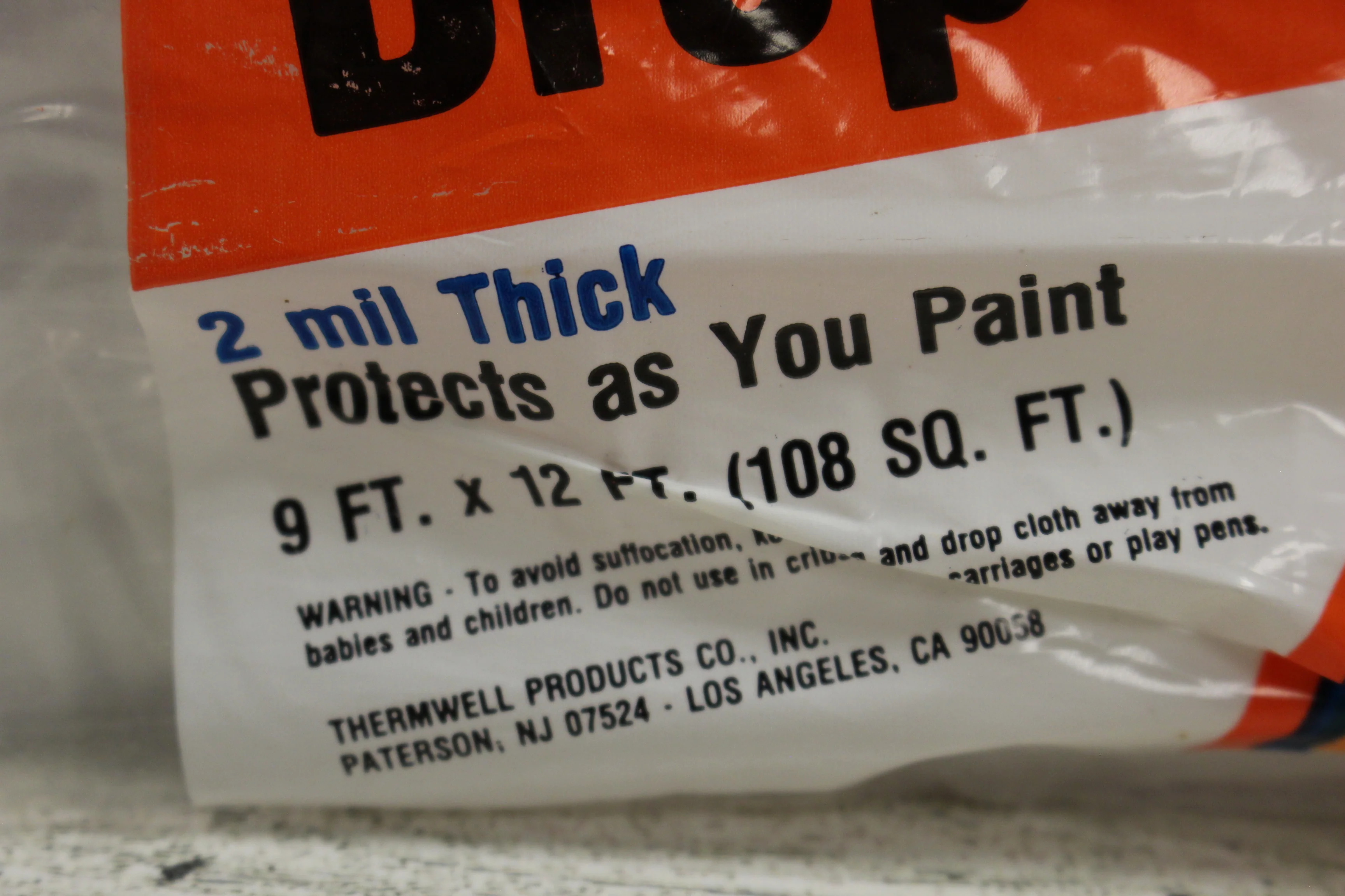 Frost King Clear Plastic Drop Cloth - 9' x 12' - New - Image 3