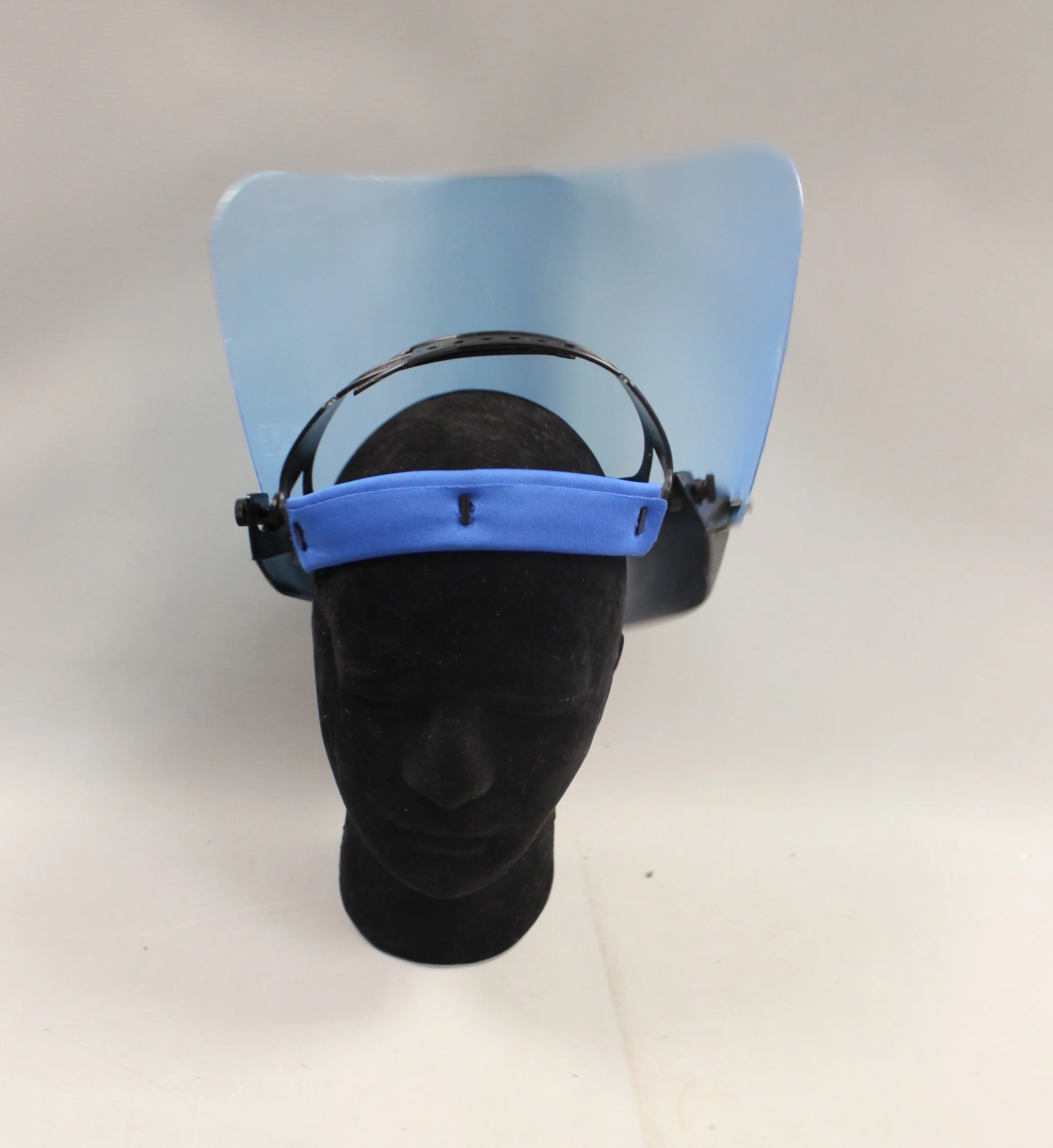 Full Face Shield with Head Strap - Blue - Used - Image 2