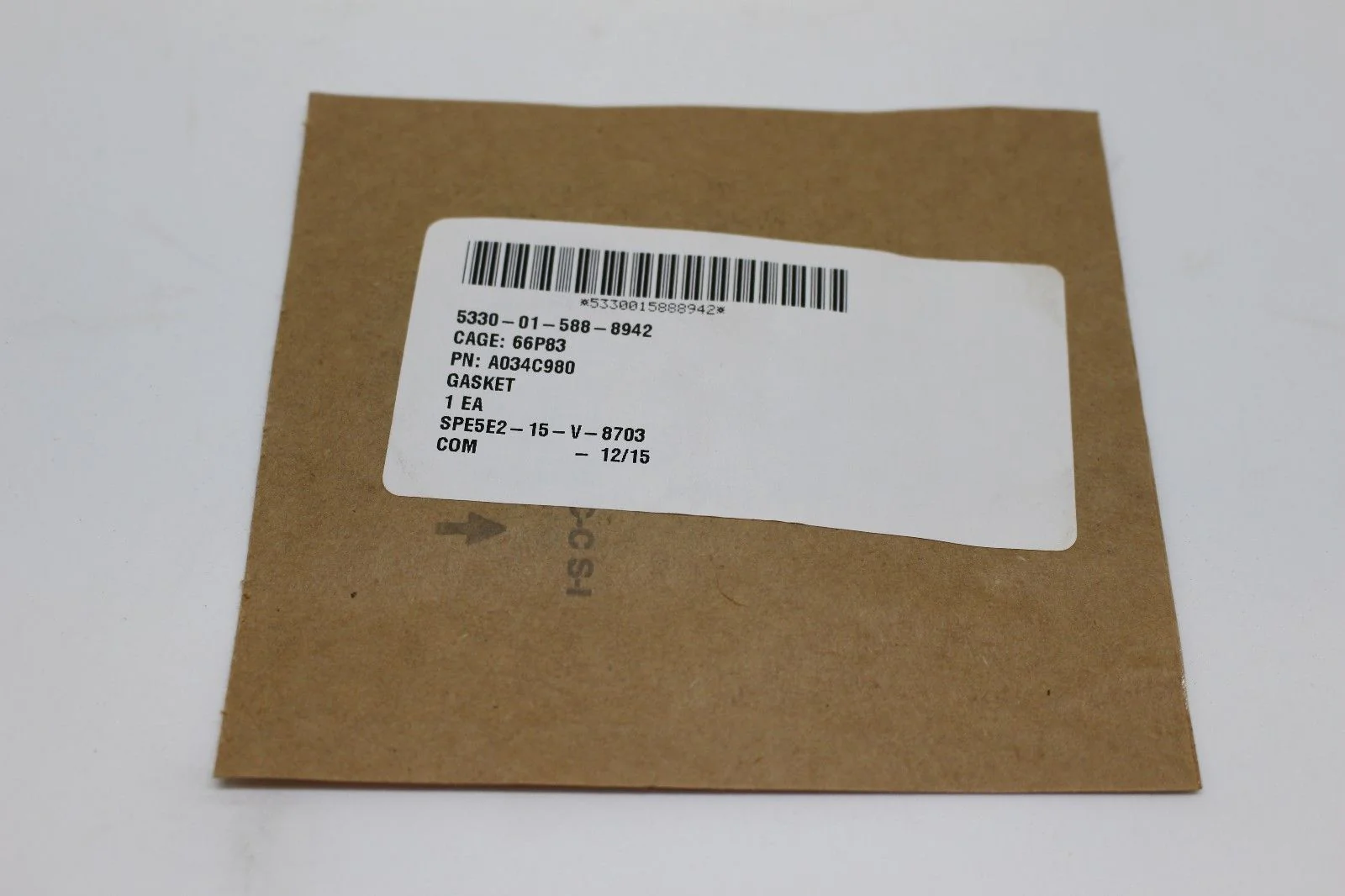 Gasket, NSN 5330-01-588-8942, P/N A034C980, NEW! - Image 2
