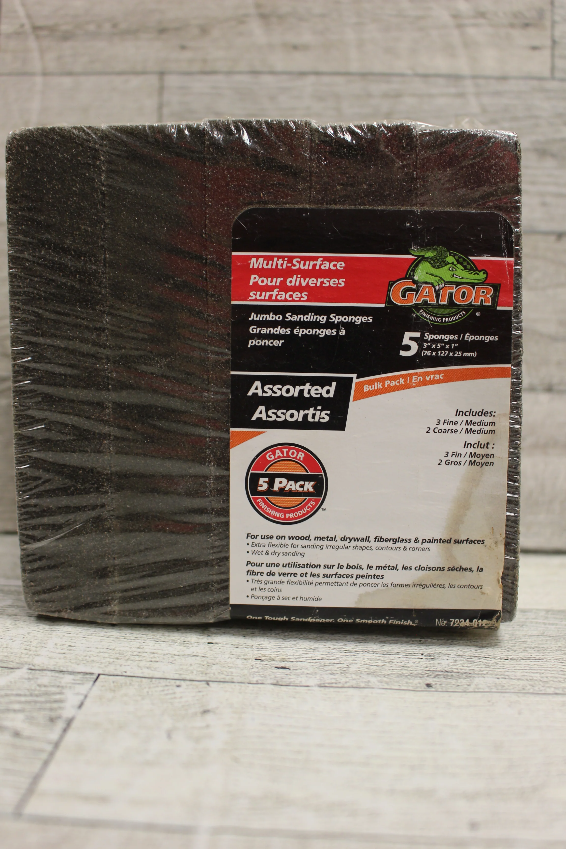 Gator 5 Pack Assorted Multi-Surface Jumbo Sanding Sponges - New