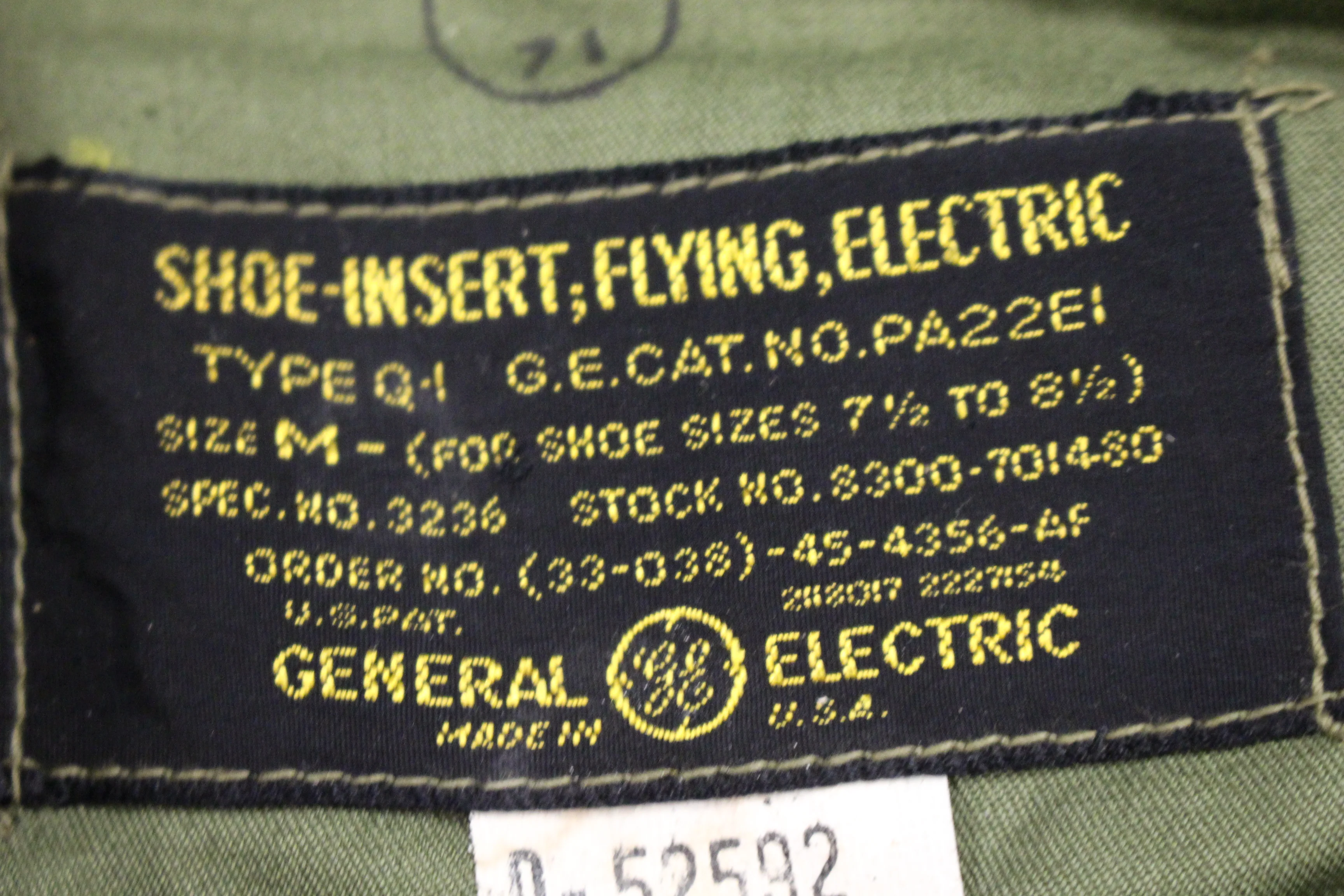 GE Army Air Force Electric Flying Shoe Insert - Type Q-1 - Medium (7.5 to 8.5) - Image 2