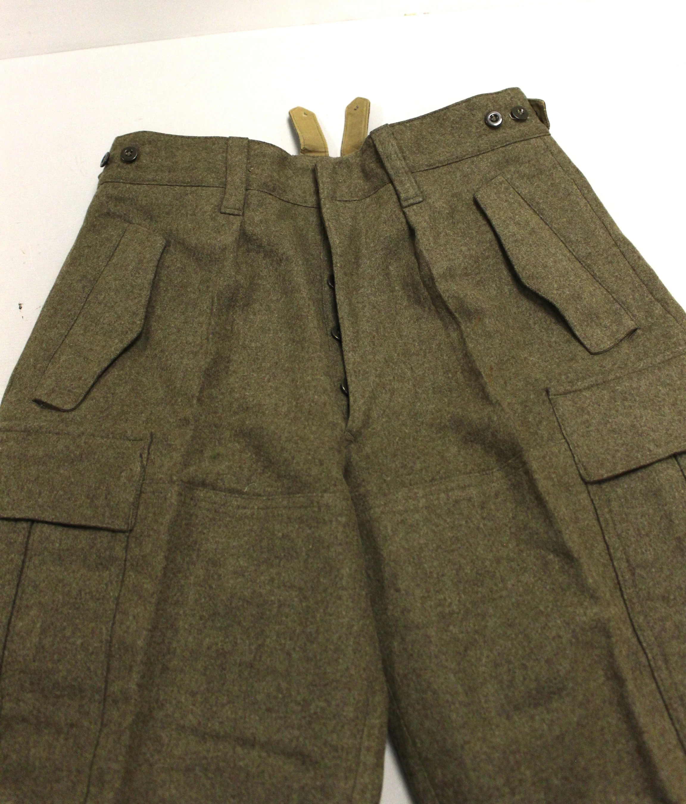 German Wilhelm Schwarz Wool Cargo Trousers - 174/78 - Used - Image 2