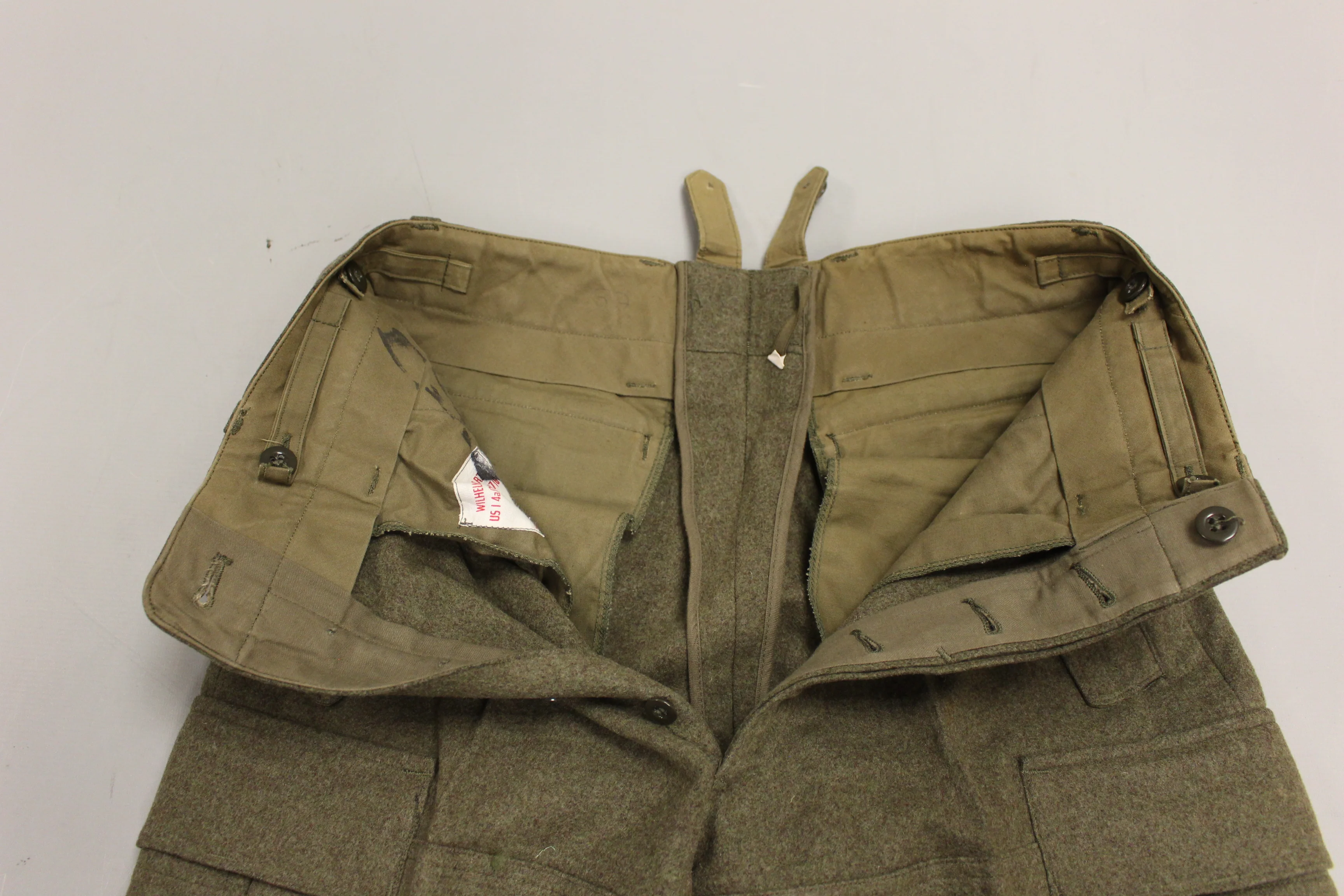 German Wilhelm Schwarz Wool Cargo Trousers - 174/78 - Used - Image 6