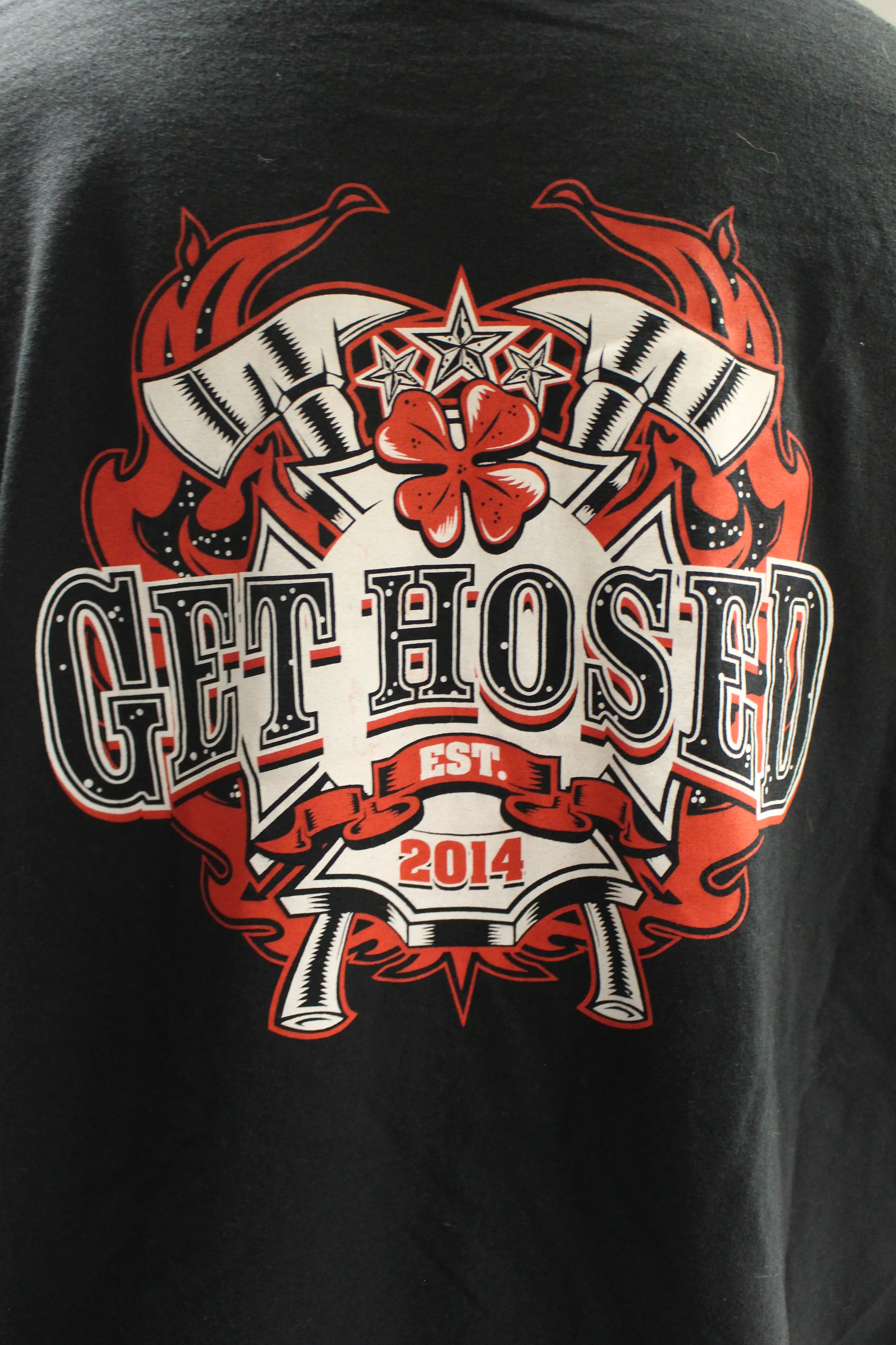 Get Hosed Apparel Men's Fire Fighting T Shirt -3XL -Grey -Used - Image 4