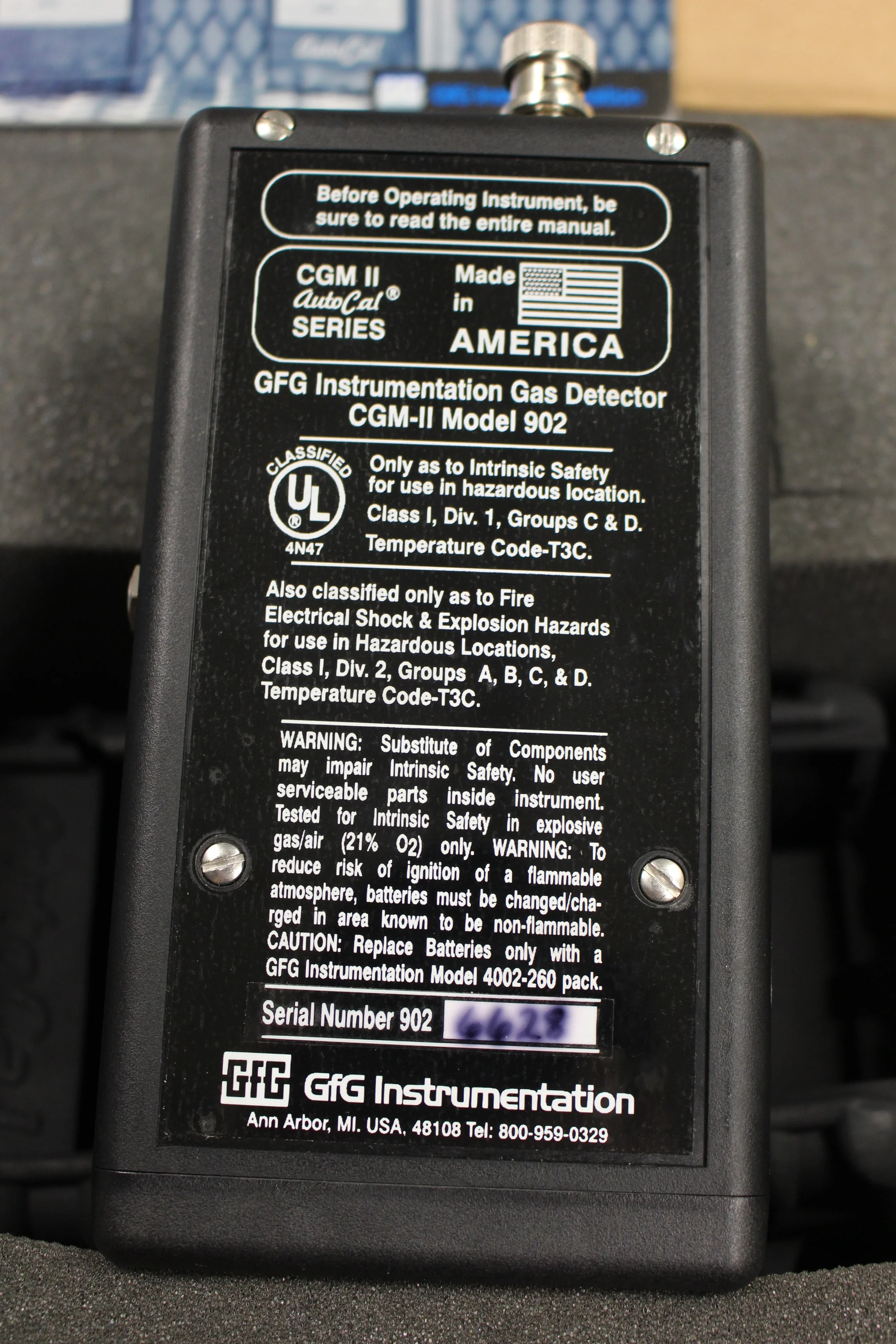 GFG Instrumentation Gas Detector - CGM-11 - Model: 902 - Used - Image 3