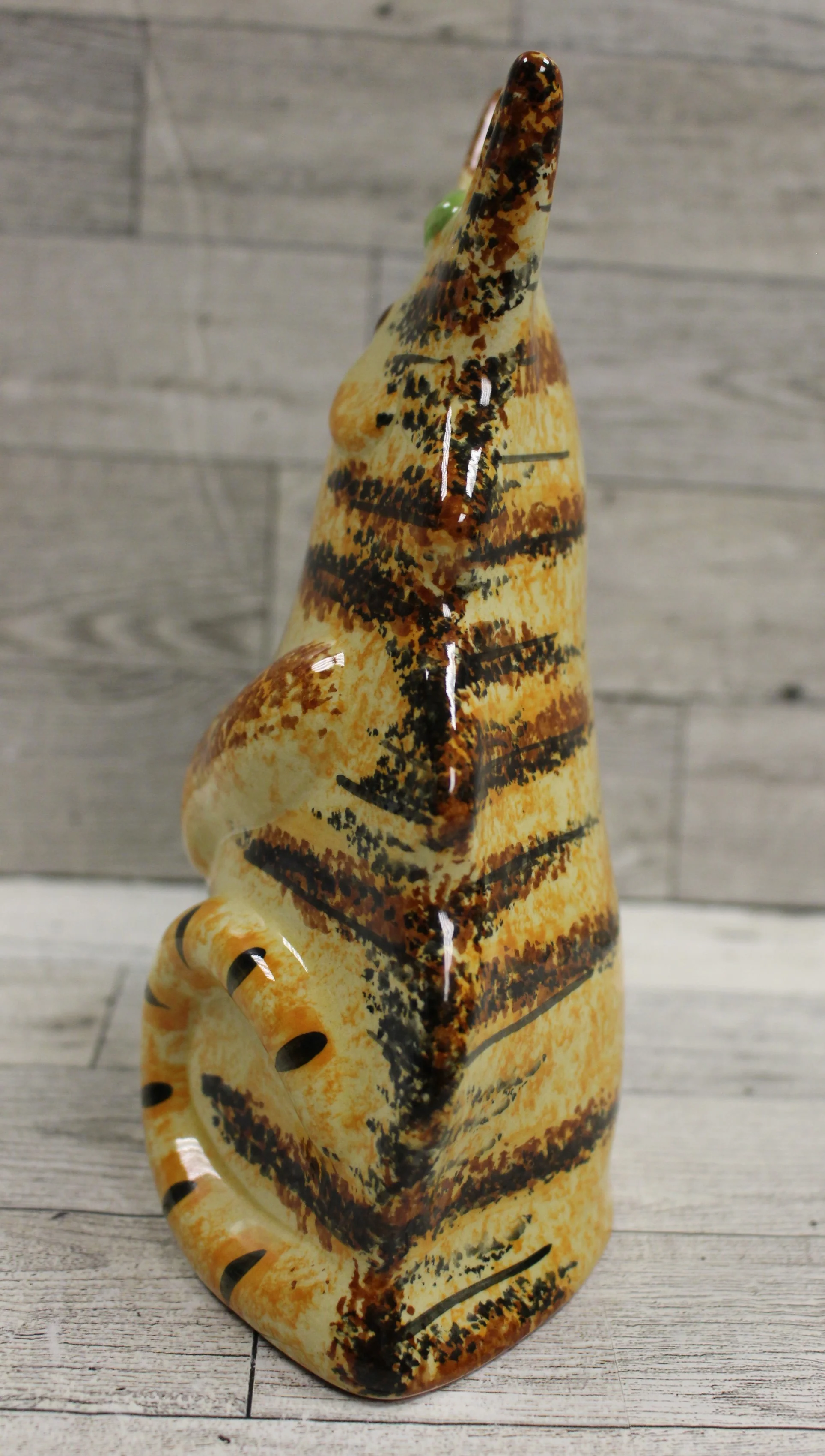 Glazed Cat Figure Redware TerraCotta Portugal by Molde Kitty - Used - Image 4