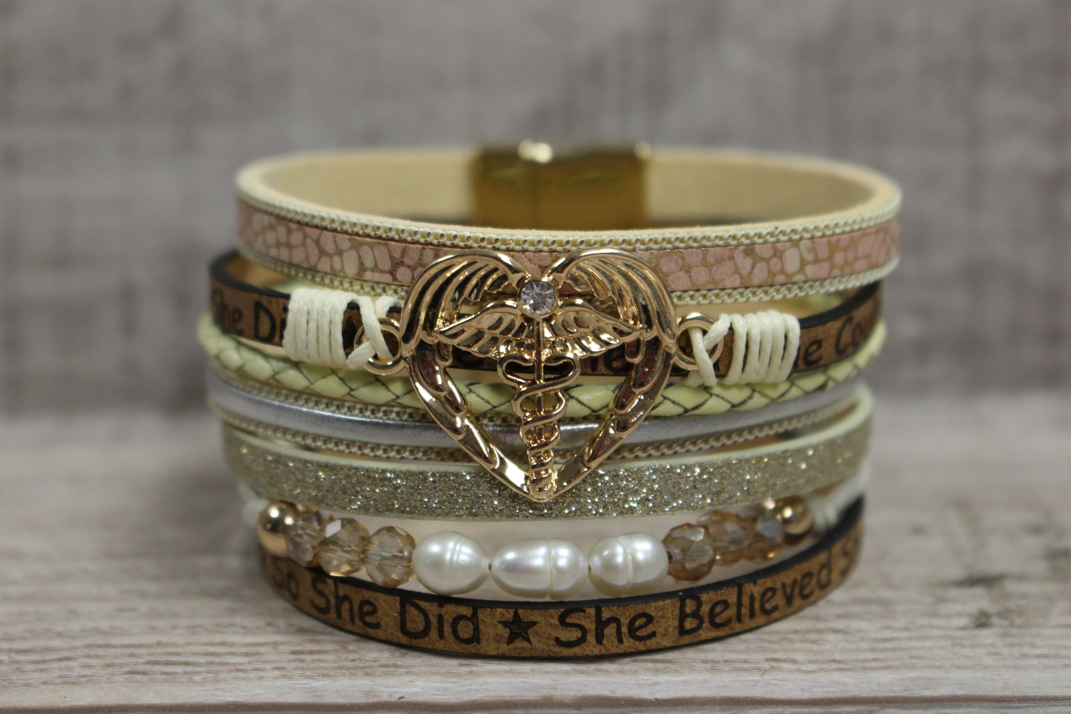 Graduation Bracelet - She Believed She Could So She Did - New