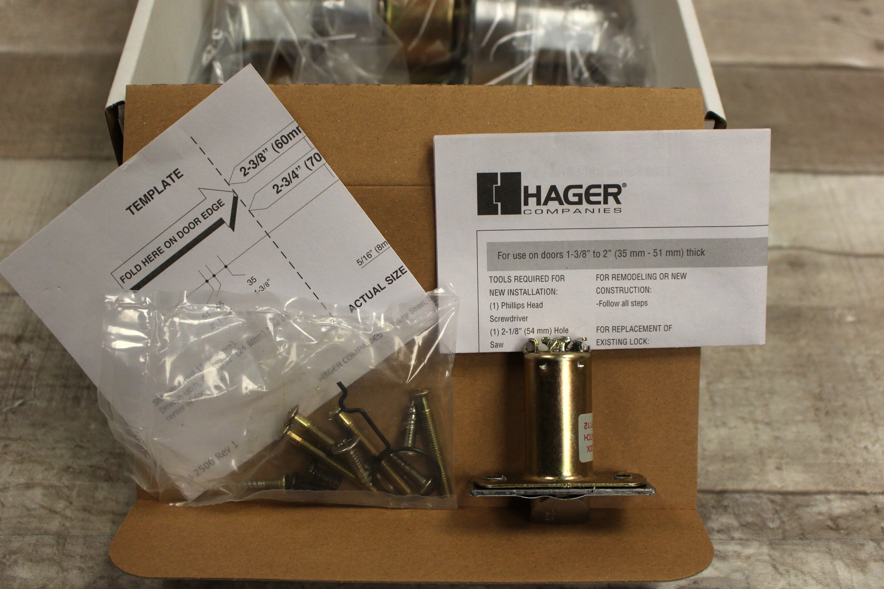 Hager Passage Lock - #129002 - 2500 Series - New - Image 3