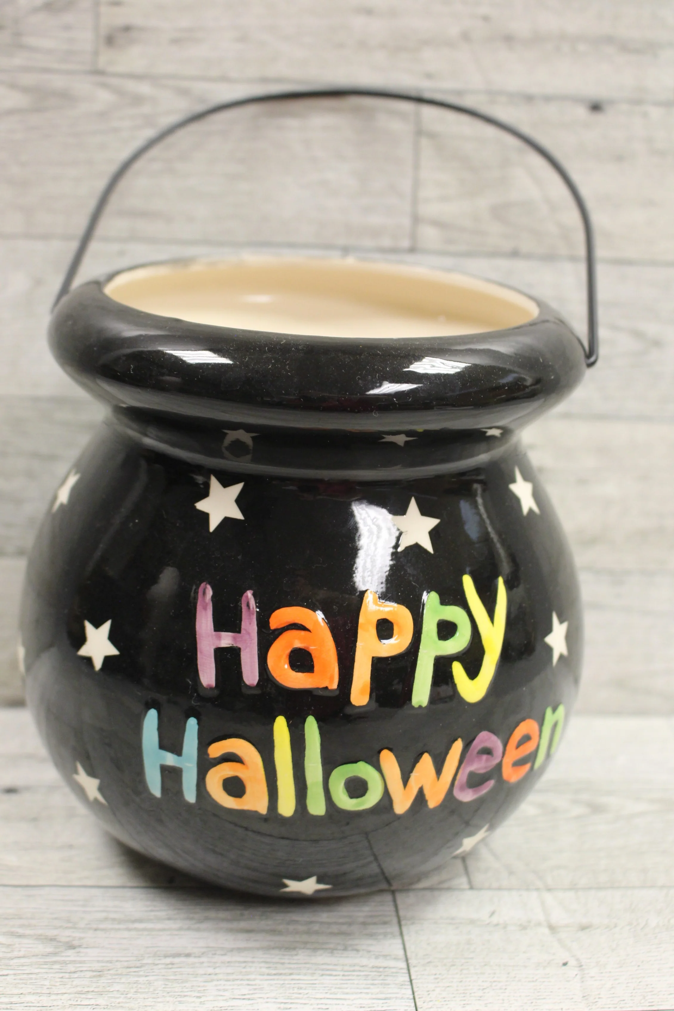 Halloween Ceramic Candy Jar - 6.5" Tall - New