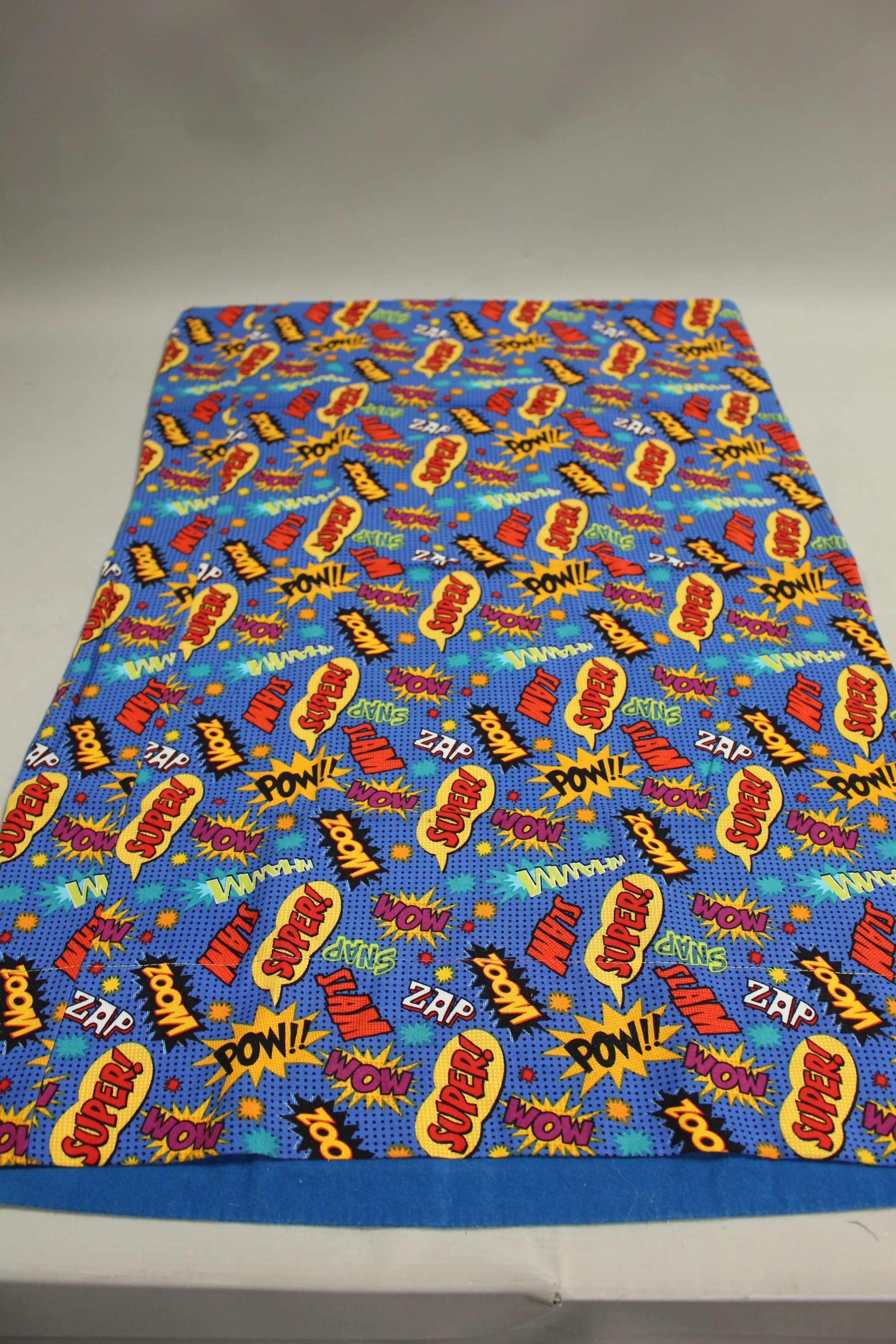 Handmade Super Hero Pillow Case Zam Pow Super - 29"x19" - Used