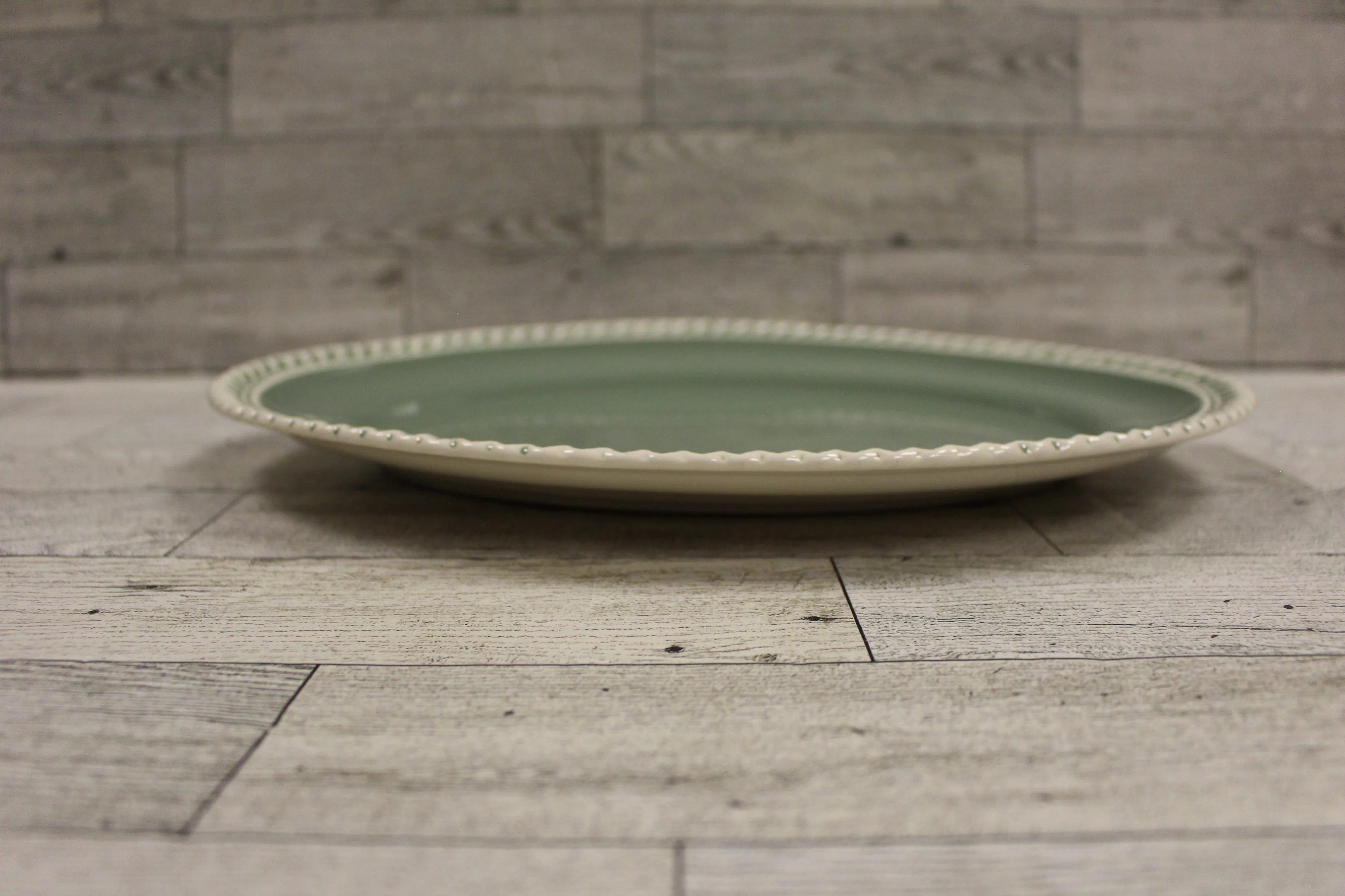 Harker Pottery Chesterton Celadon Oval Serving Platter - 11" x 8" - Sage - Used - Image 3