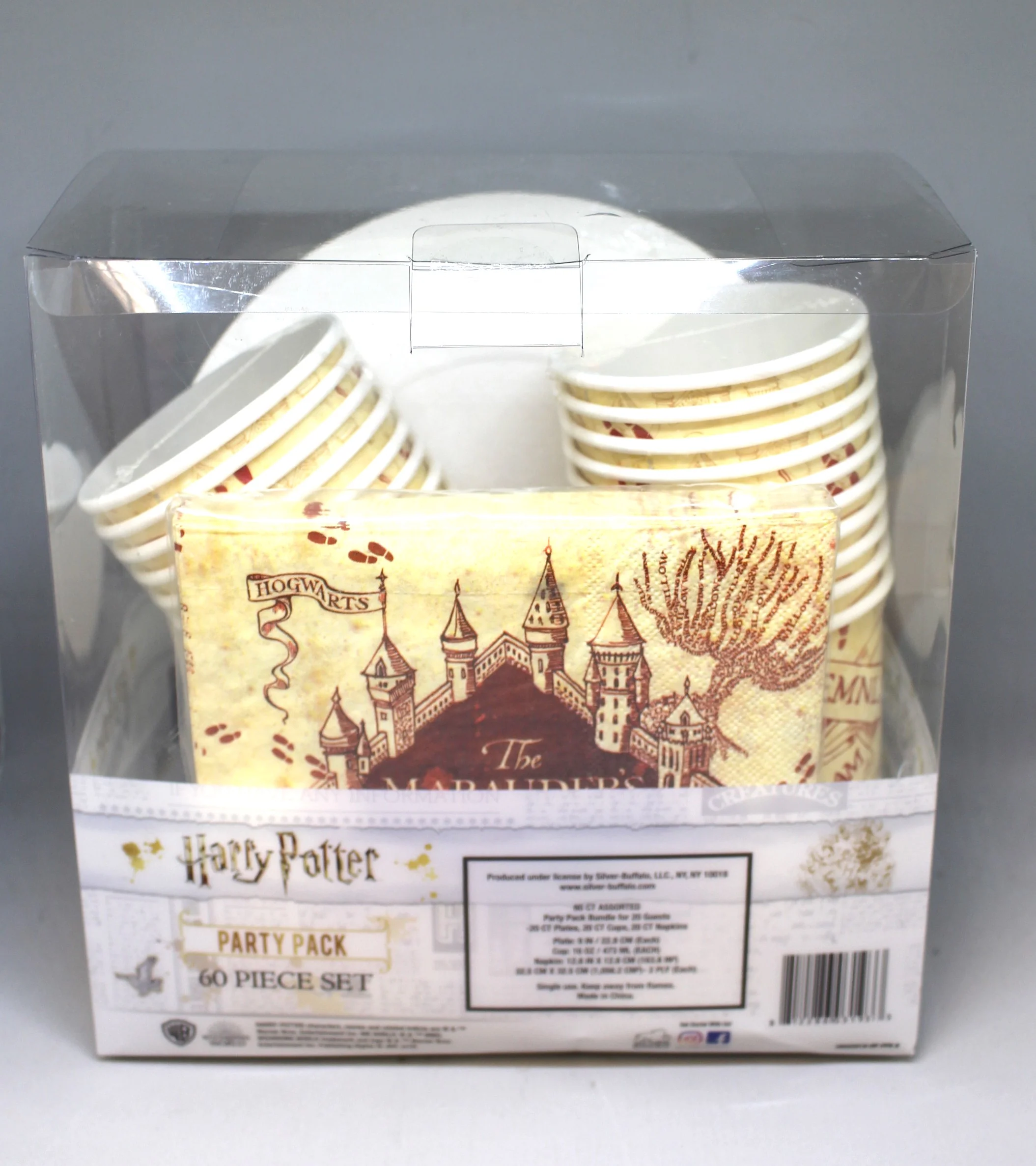 Harry Potter Marauder's Map 60-Piece Party Tableware Set - Cups, Plates, Napkins - Image 2