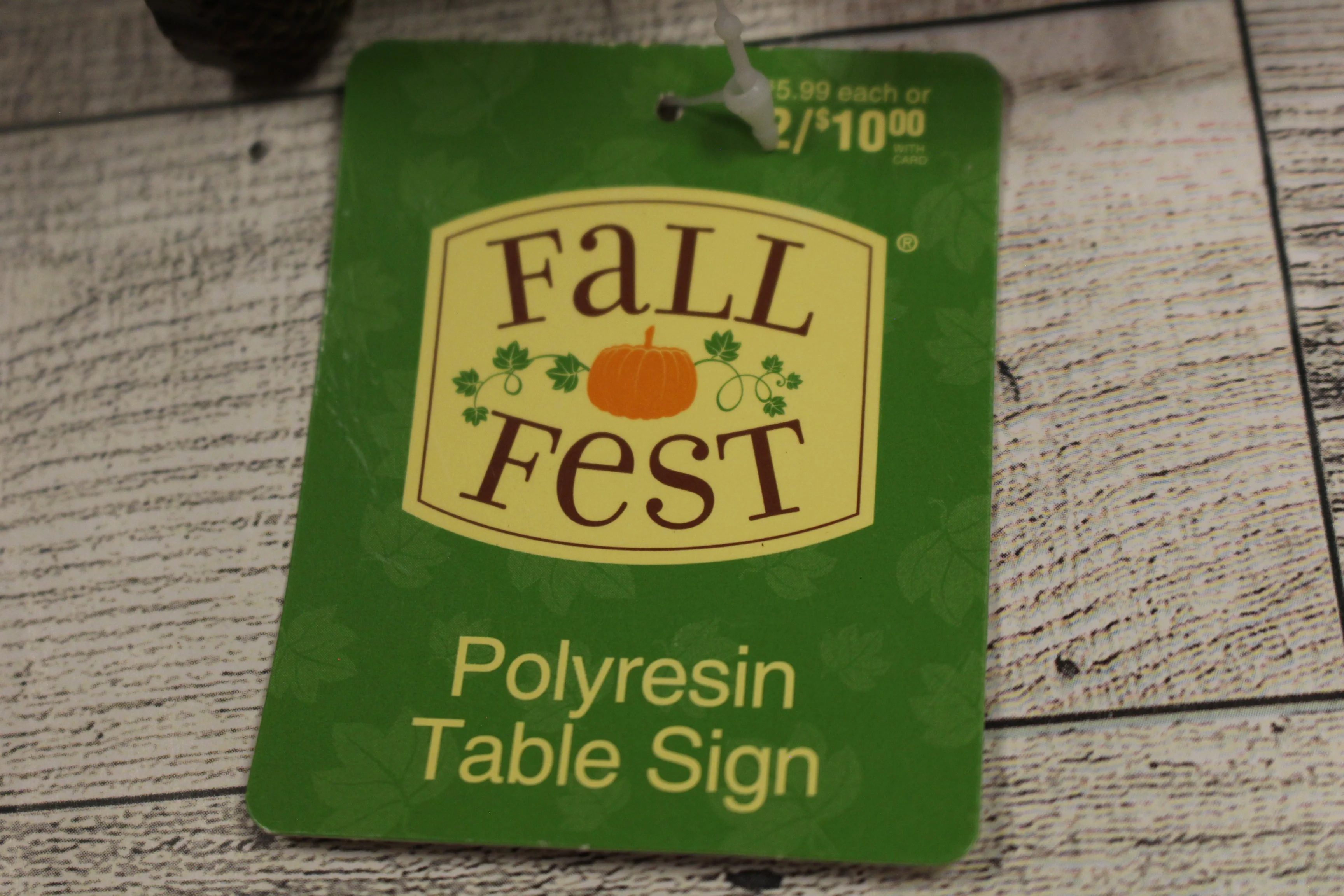 "Harvest" Polyresin Table Sign Decor - Length 9.37" - New - Image 5