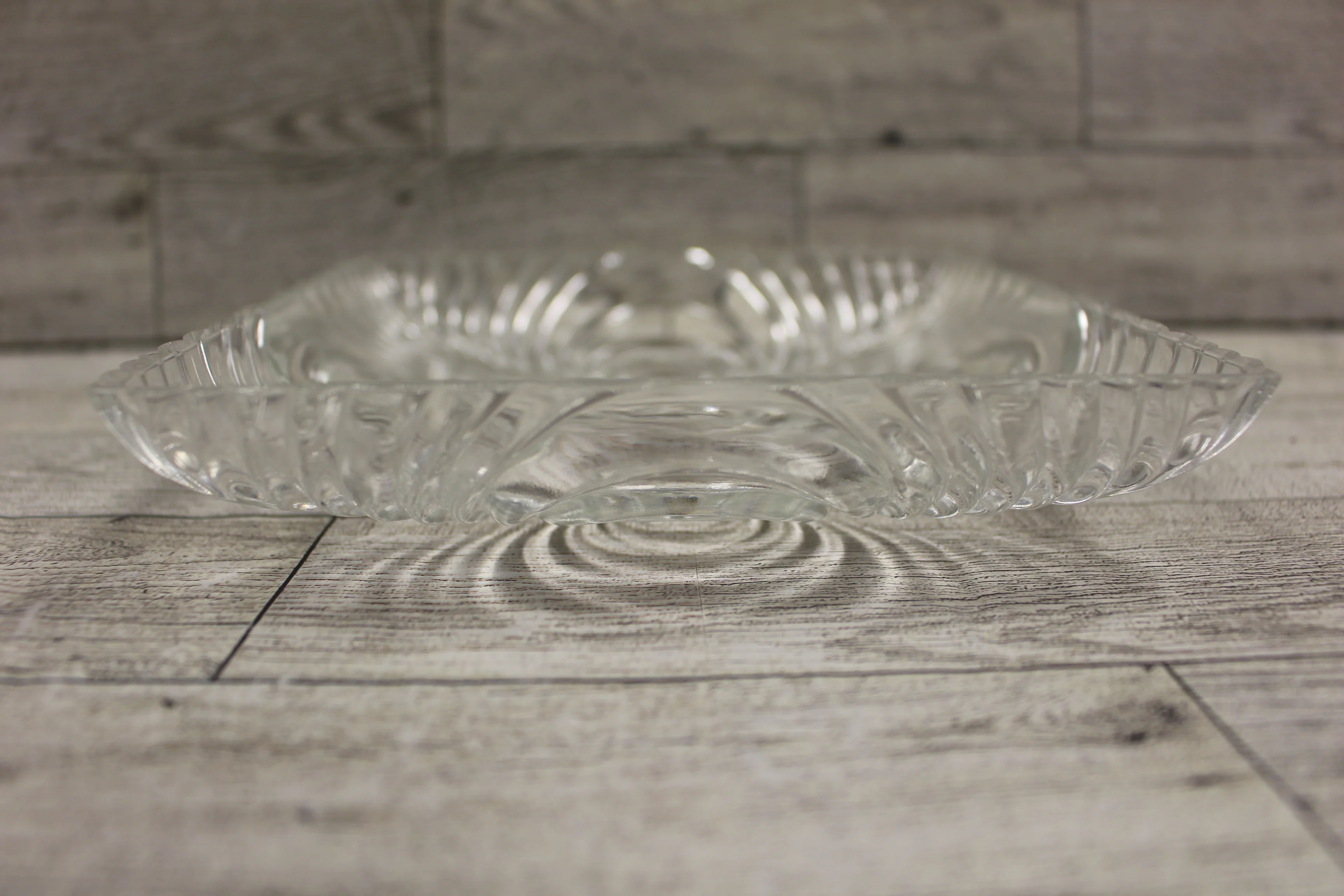 Hazel Atlas 6" Square Candy Trinket Dish - Clear - Used - Image 3