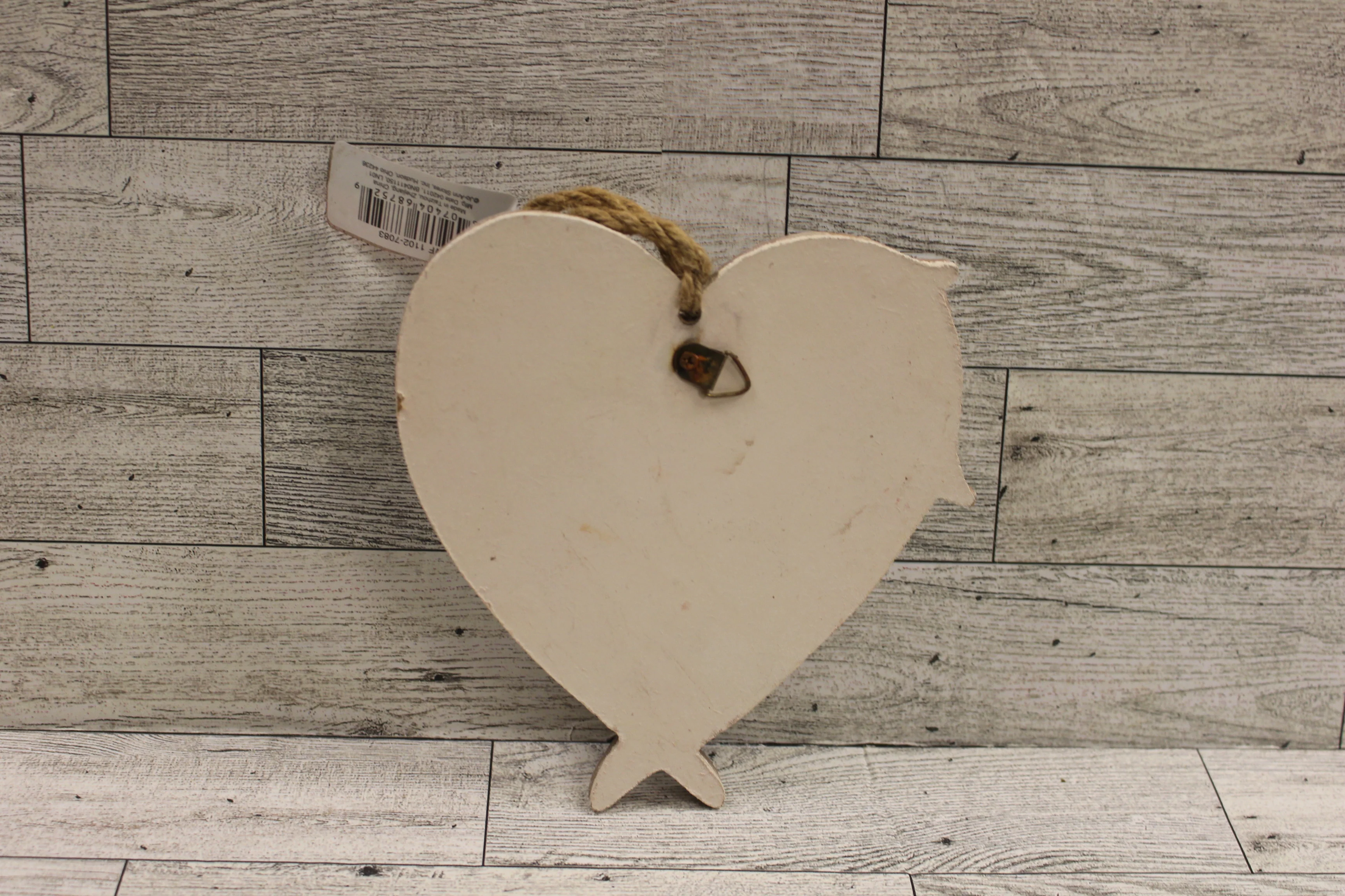 Heart Shaped Deer Christmas Ornament - 6" tall - New - Image 3