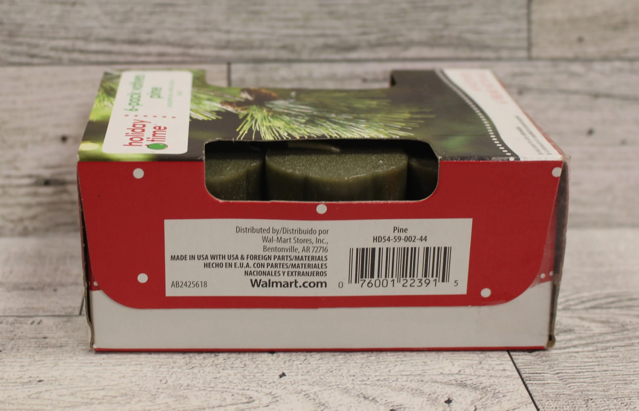 Holiday Time 6 Pack Votives Candles - Pine - New - Image 2