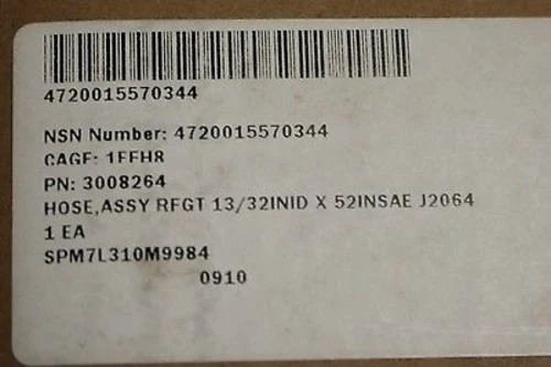 MRAP Hose Assembly - Rfgt A/C System - 4720-01-557-0344 - P/N 3008264 - New - Image 5