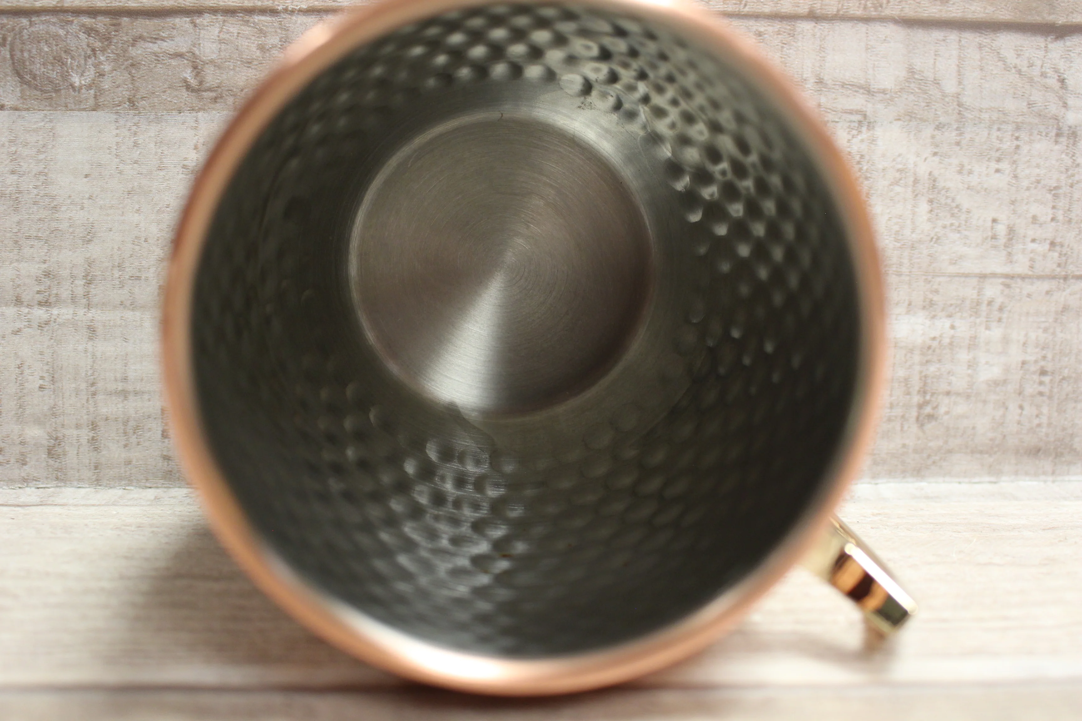 Houdini Hammered Copper Moscow Mule Mug with Brass Handle - 3.25"x4.5"x3.75" - New - Image 3