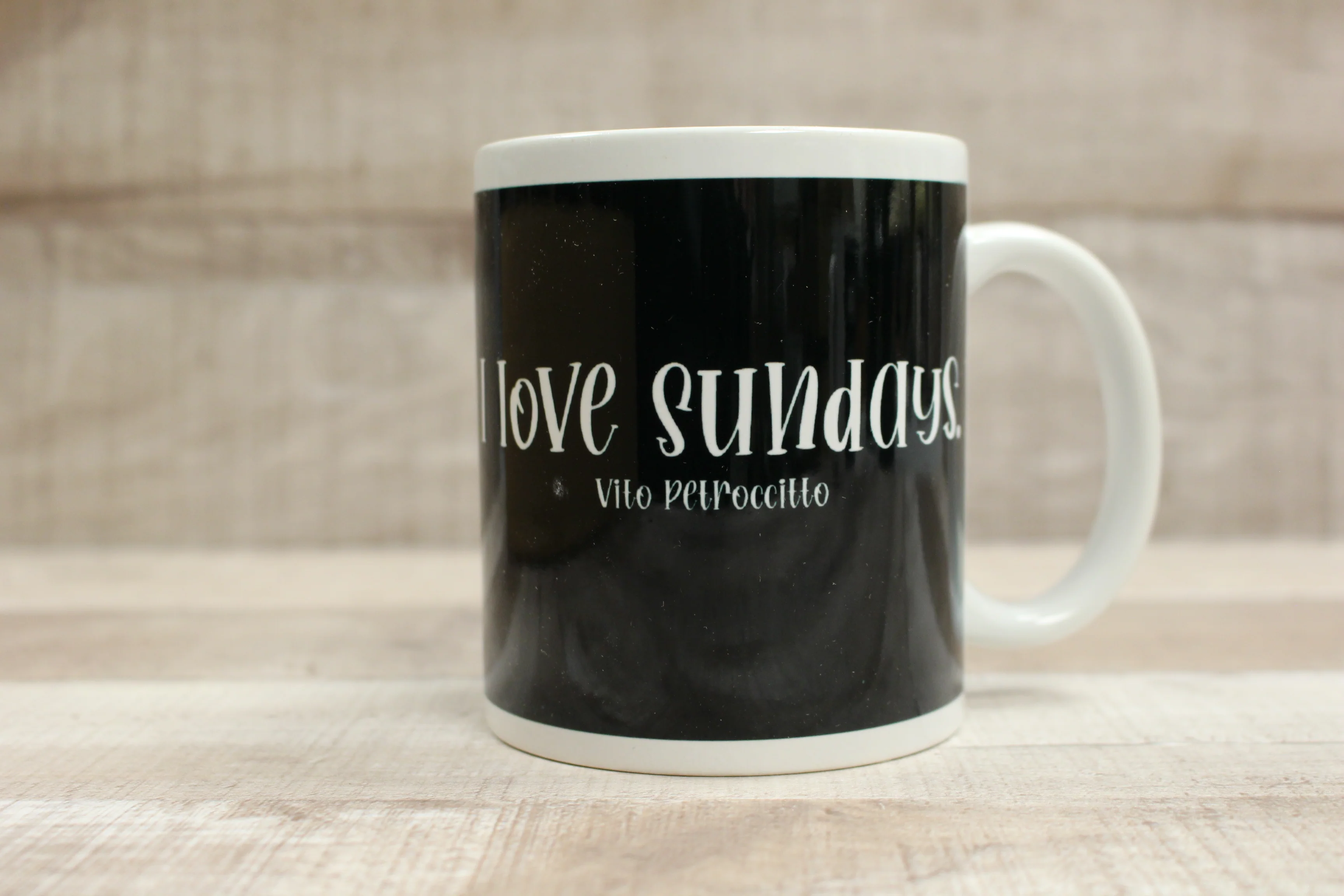I Love Sundays Vito Petroccito Coffee Mug Cup -New