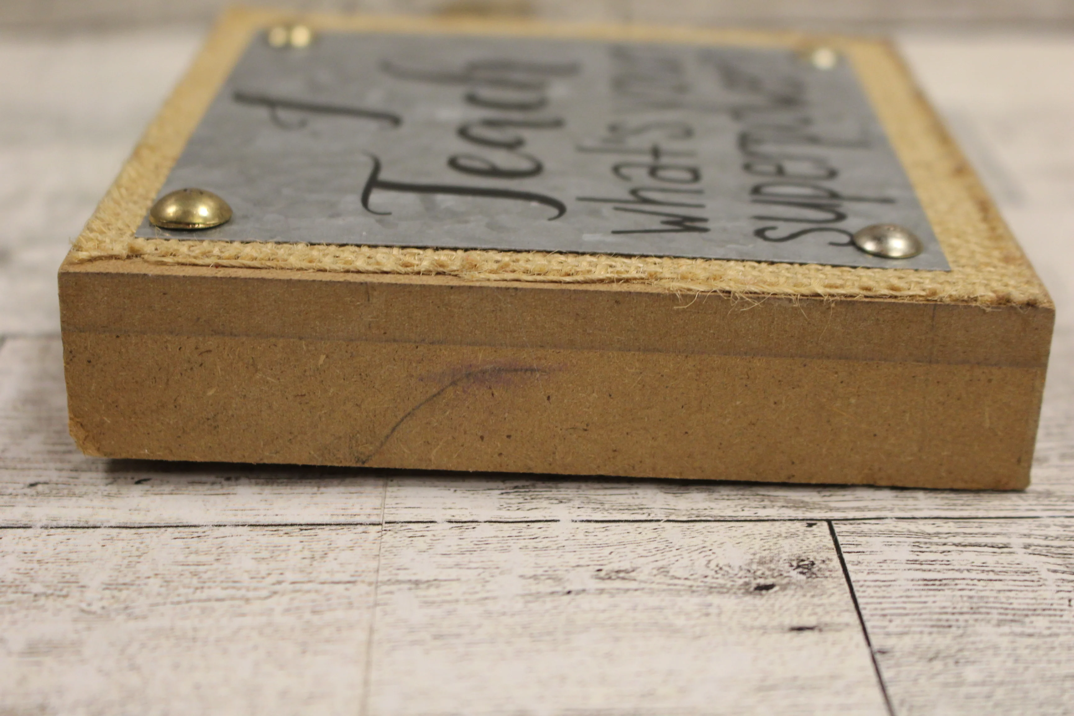 I Teach What's Your Superpower Plaque Sign - 4.5" x 4.5" - Teacher Gifts - Used - Image 4