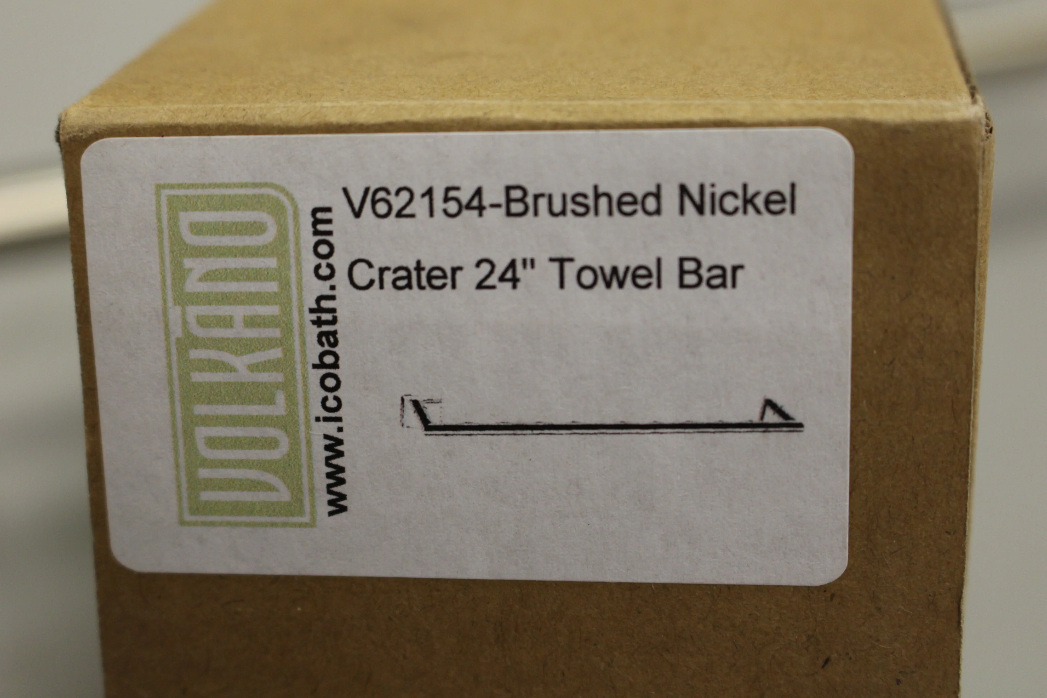 ICO Bath Volkano Crater 24" Towel Bar - V62154 - Brushed Nickel - New - Image 3