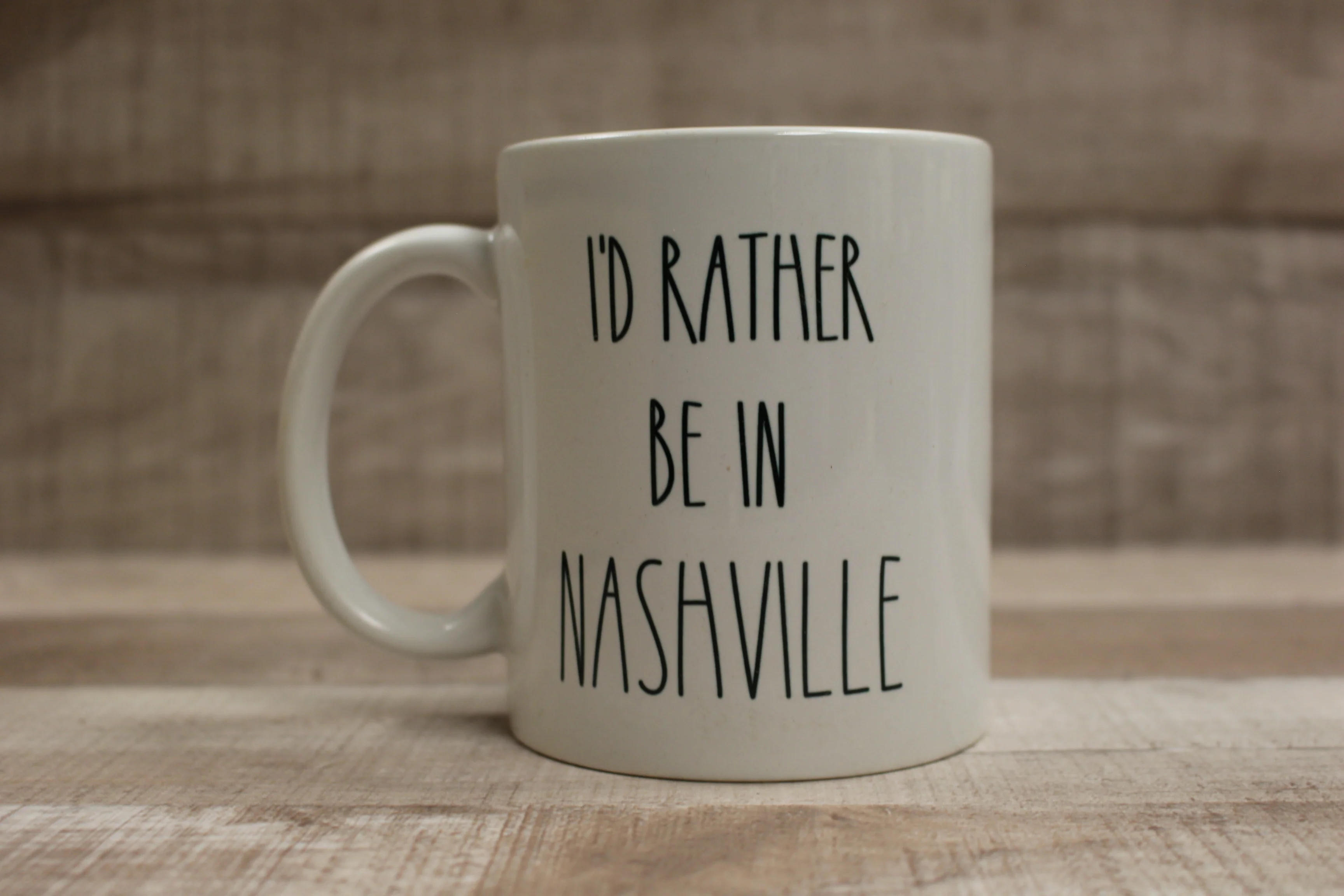 I'd Rather Be In Nashville Coffee Cup Mug - White - New