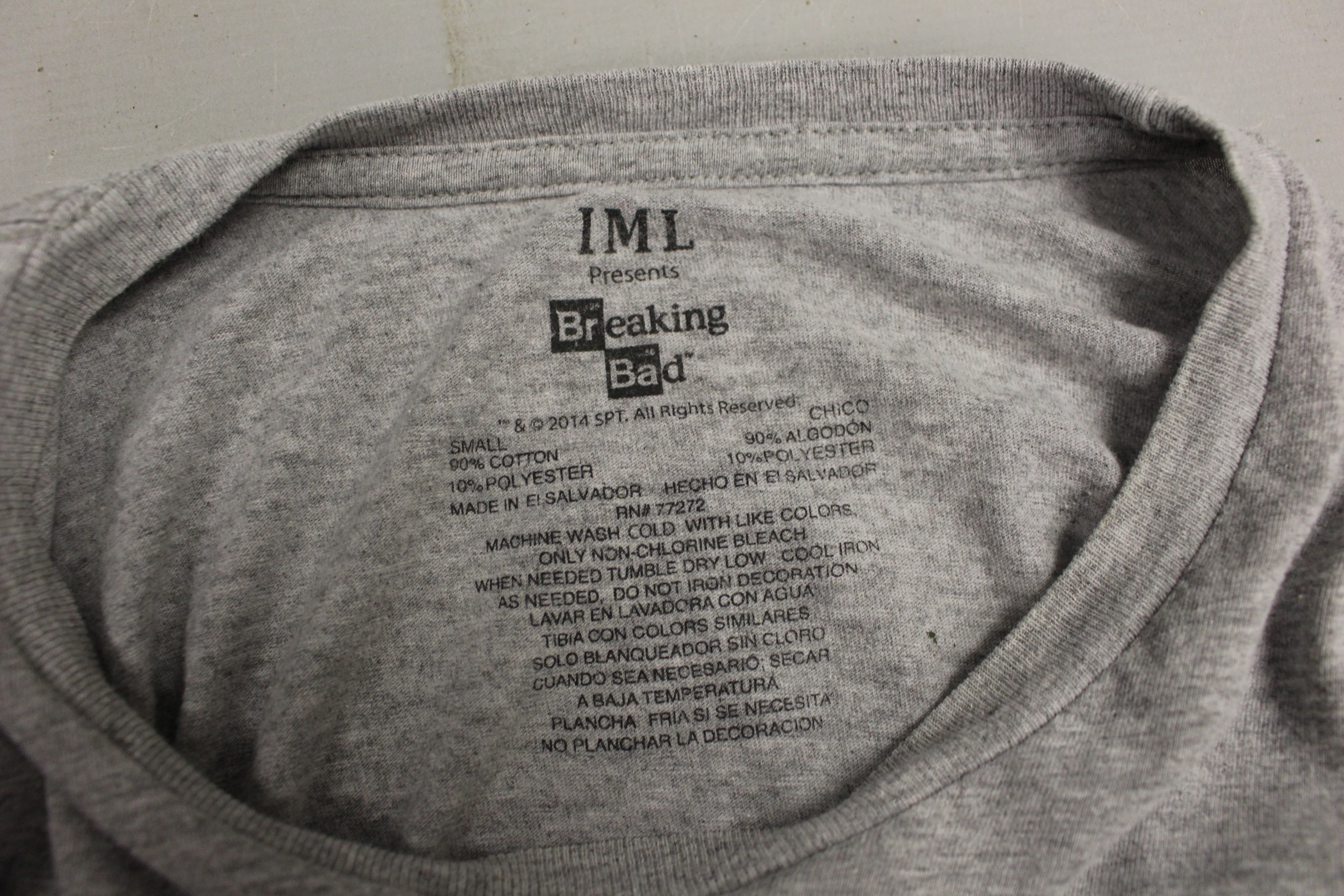 IML Breaking Bad Heisenberg Short Sleeve T Shirt Size Small -Used - Image 3