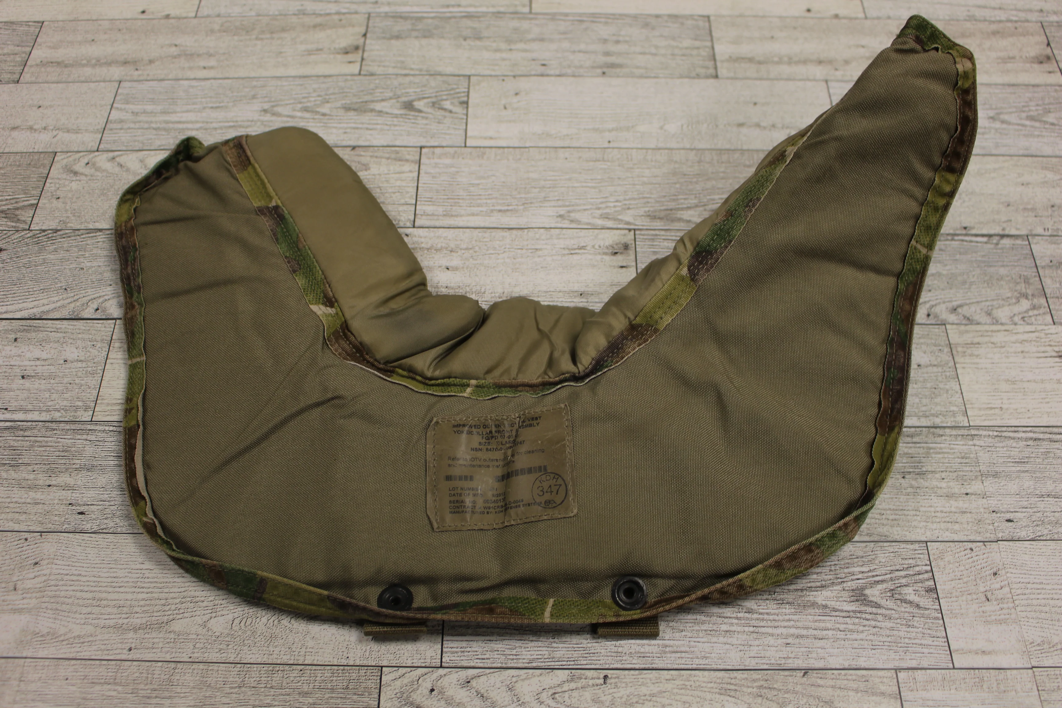Improved Outer Tactical Vest Yoke / Collar Front Assembly - XLarge - OCP - Image 3