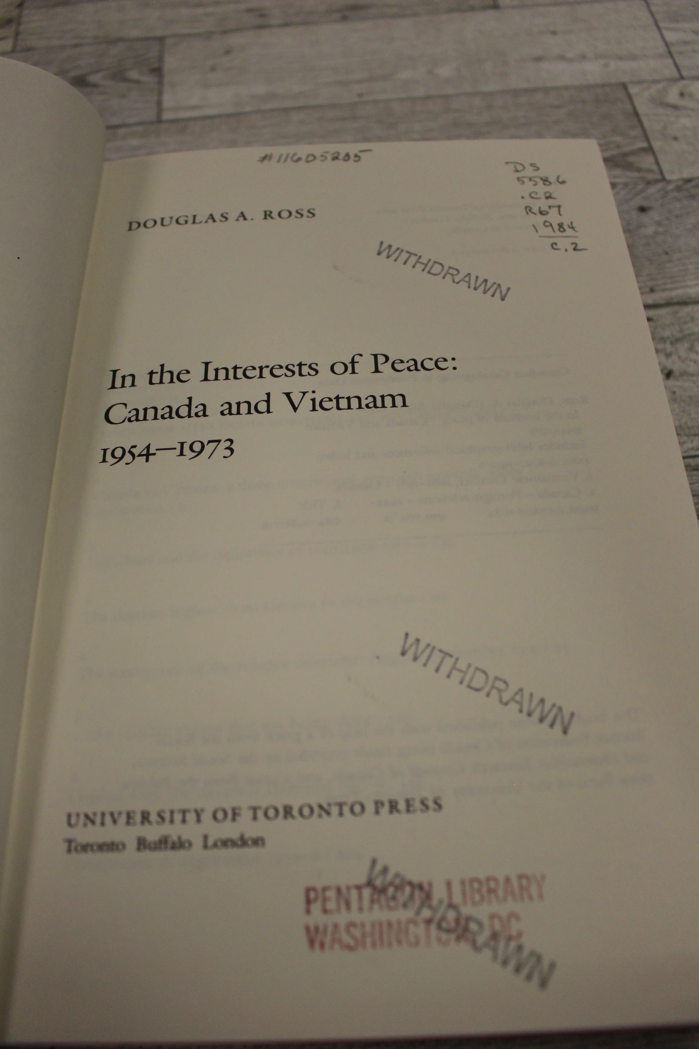 In the Interests of Peace: Canada and Vietnam - By Douglas A. Ross - Used - Image 9