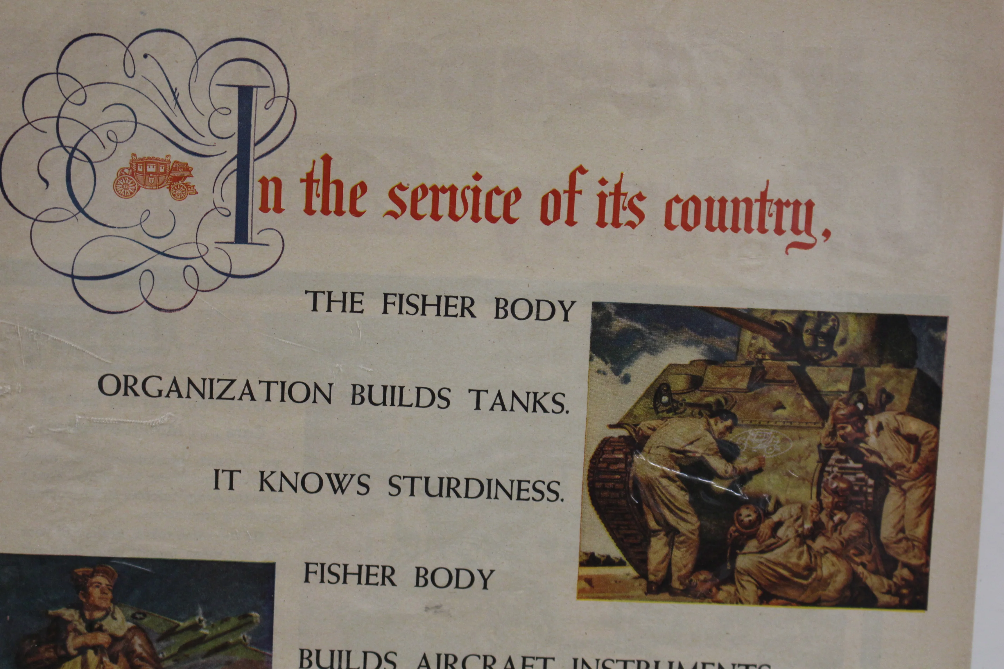 In The Service of its Country, The Fisher Body Org Builds Tanks Magazine Memorabilia - Image 2