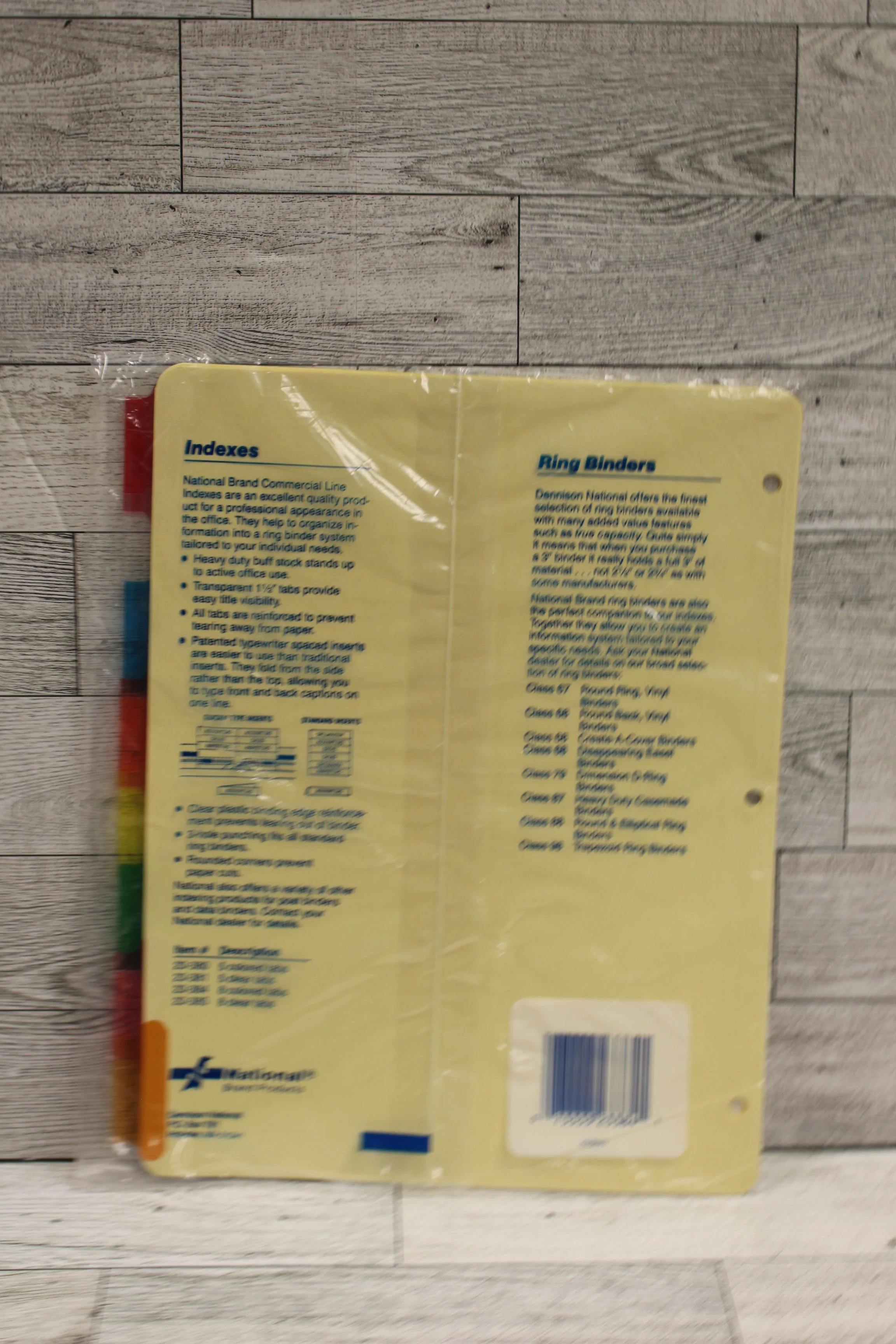 Indexes 5-Tab Binder Dividers Insertable Multicolor -New - Image 2