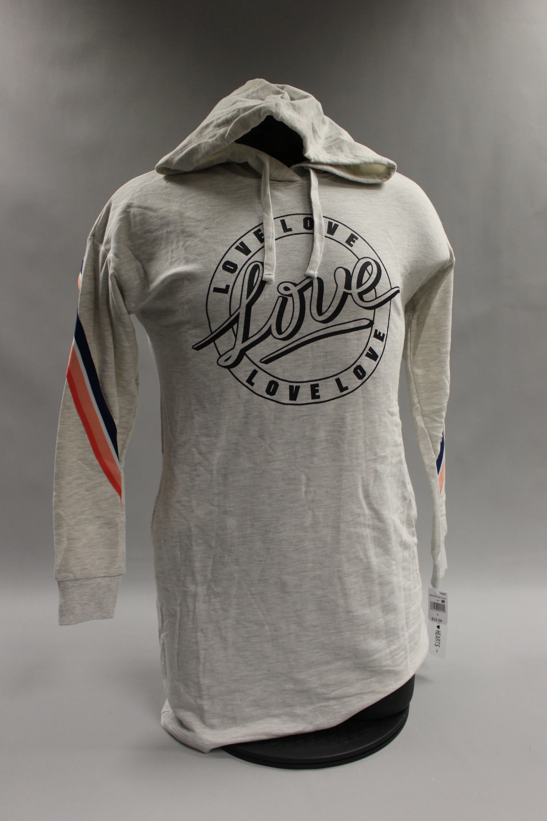 Inspired Hearts "Love" Hooded Sweatshirt, Size: Small, New!
