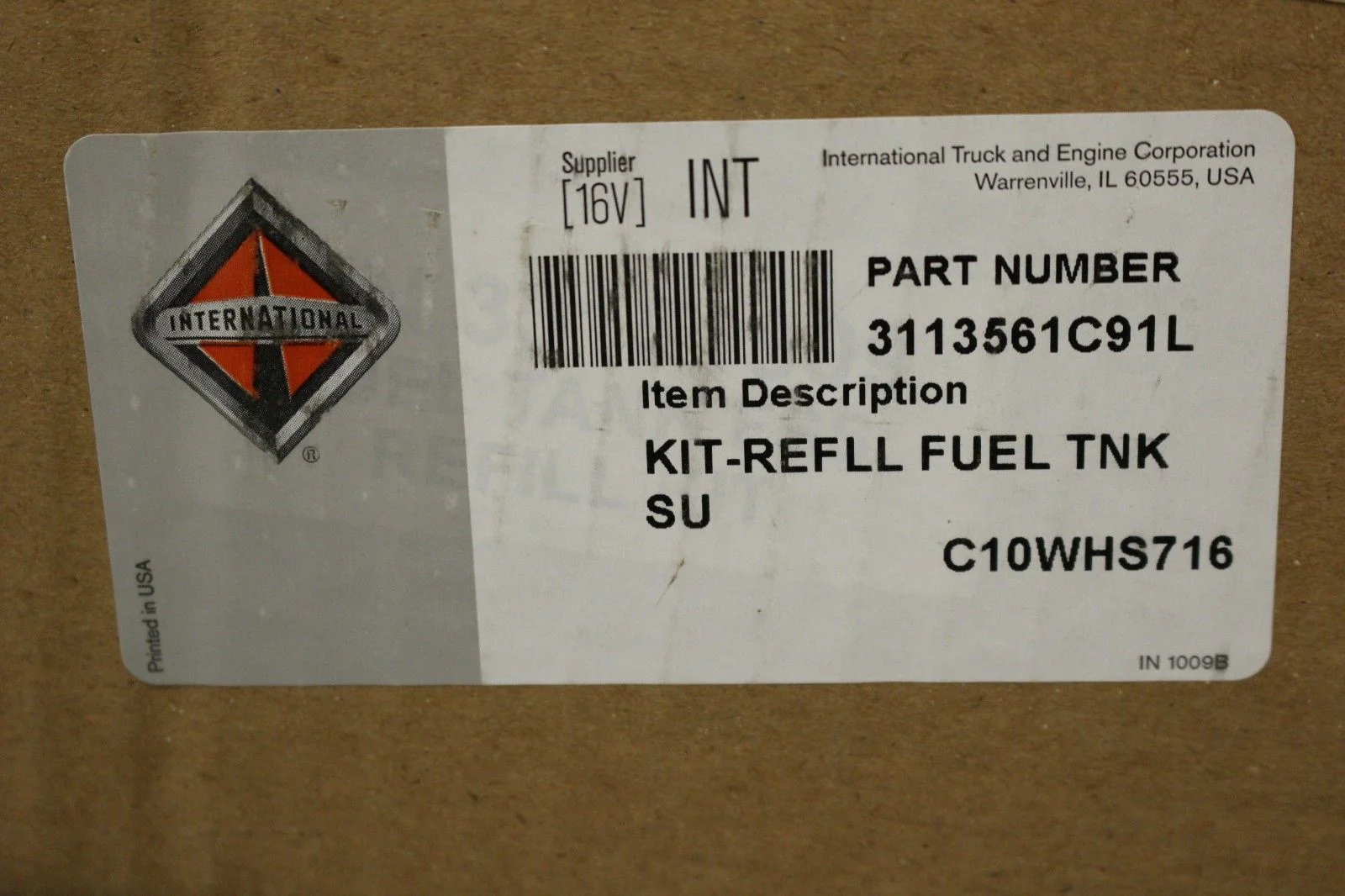 International Refill Fuel Tank Kit - 2590-01-560-0000 - P/N 3113561C91L - New! - Image 5