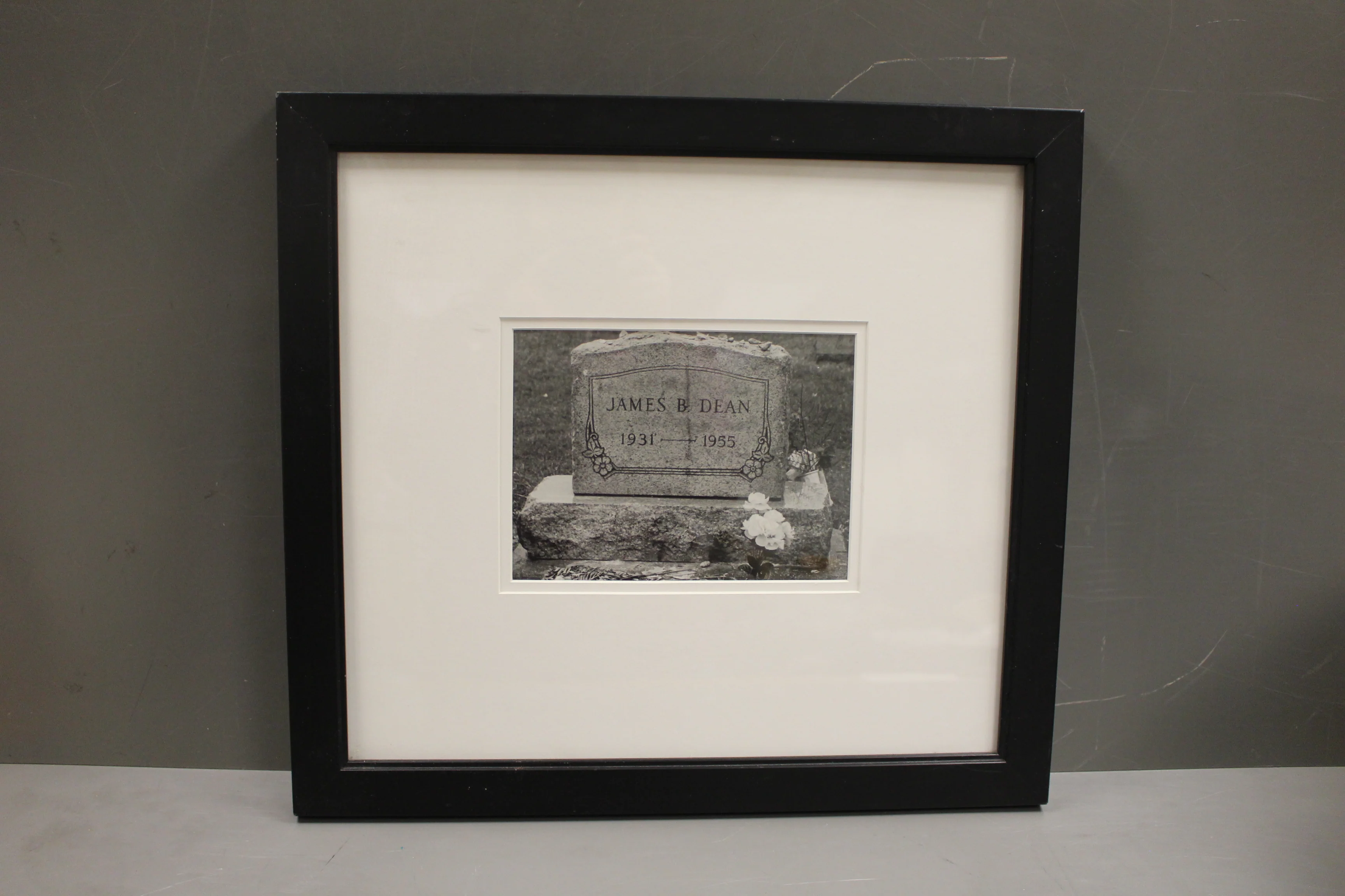 James B. Dean Gravestone Photograph, 1931-1955, Framed
