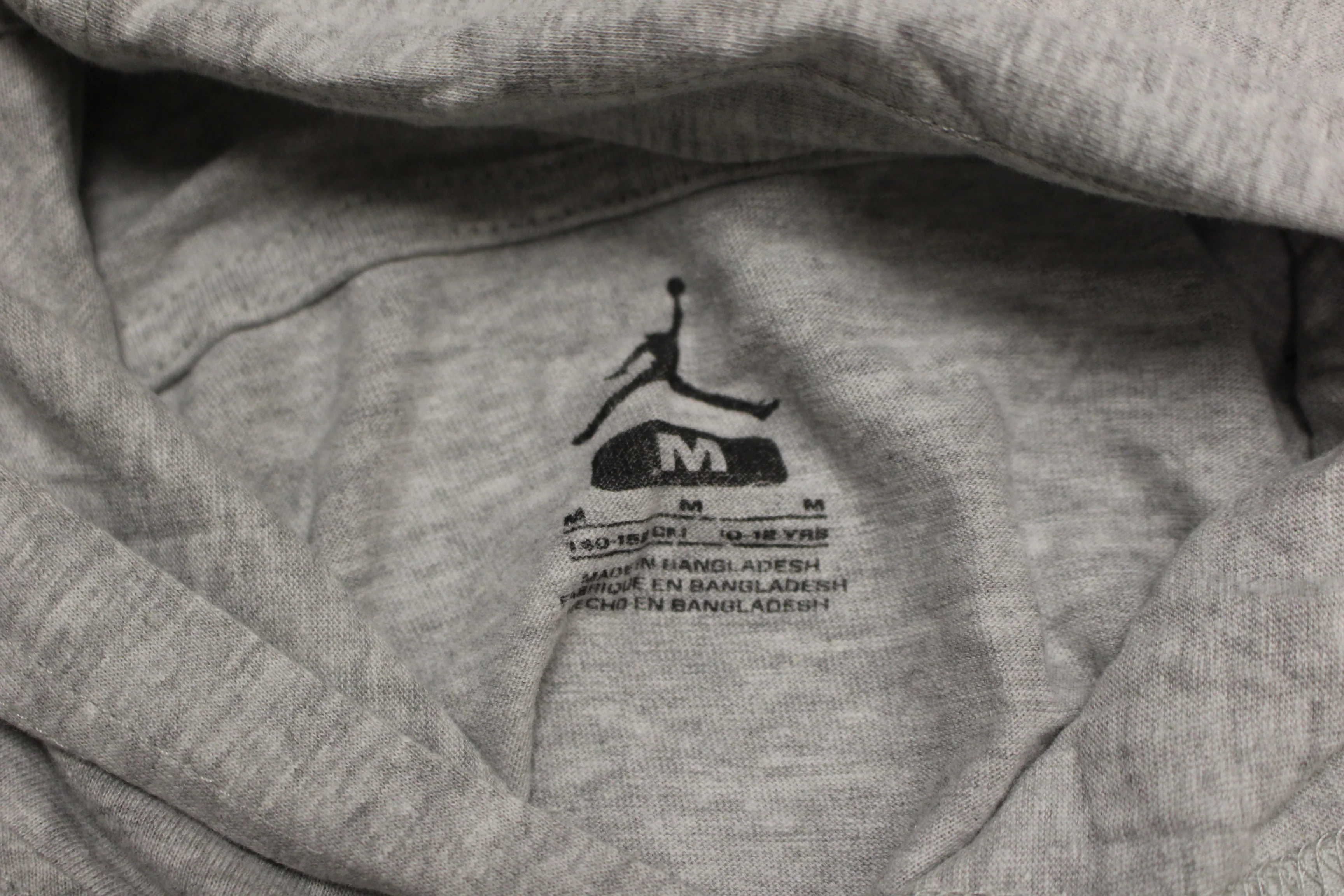 Jordan Grey Heather Jumpman Hoodie Size M - Image 3