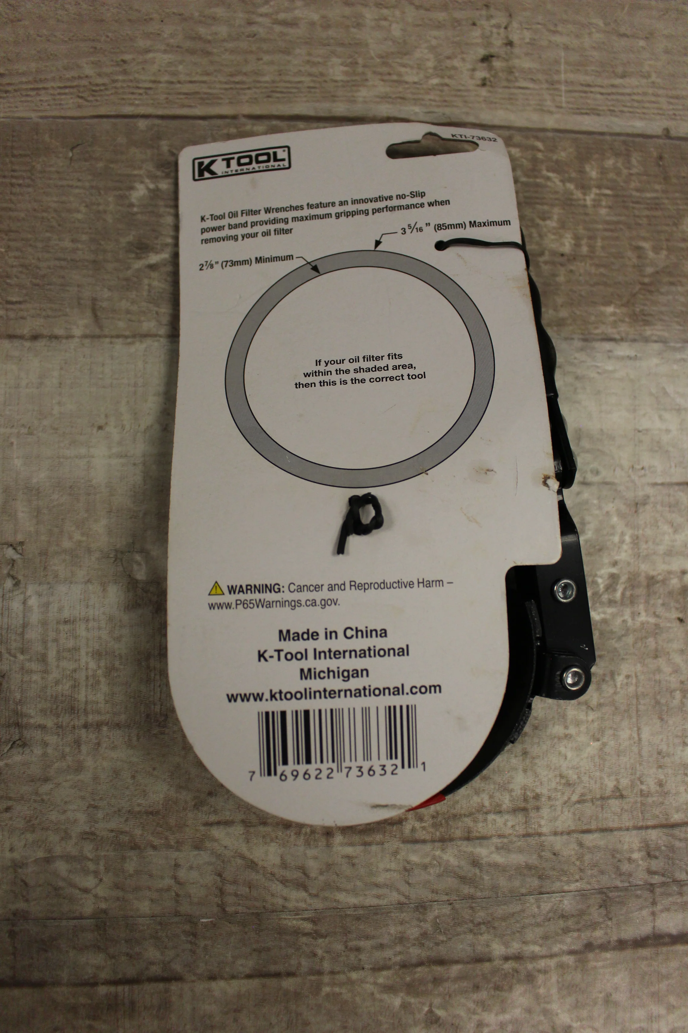 K Tool International Swivel Handle Small Band Wrench -New - Image 2