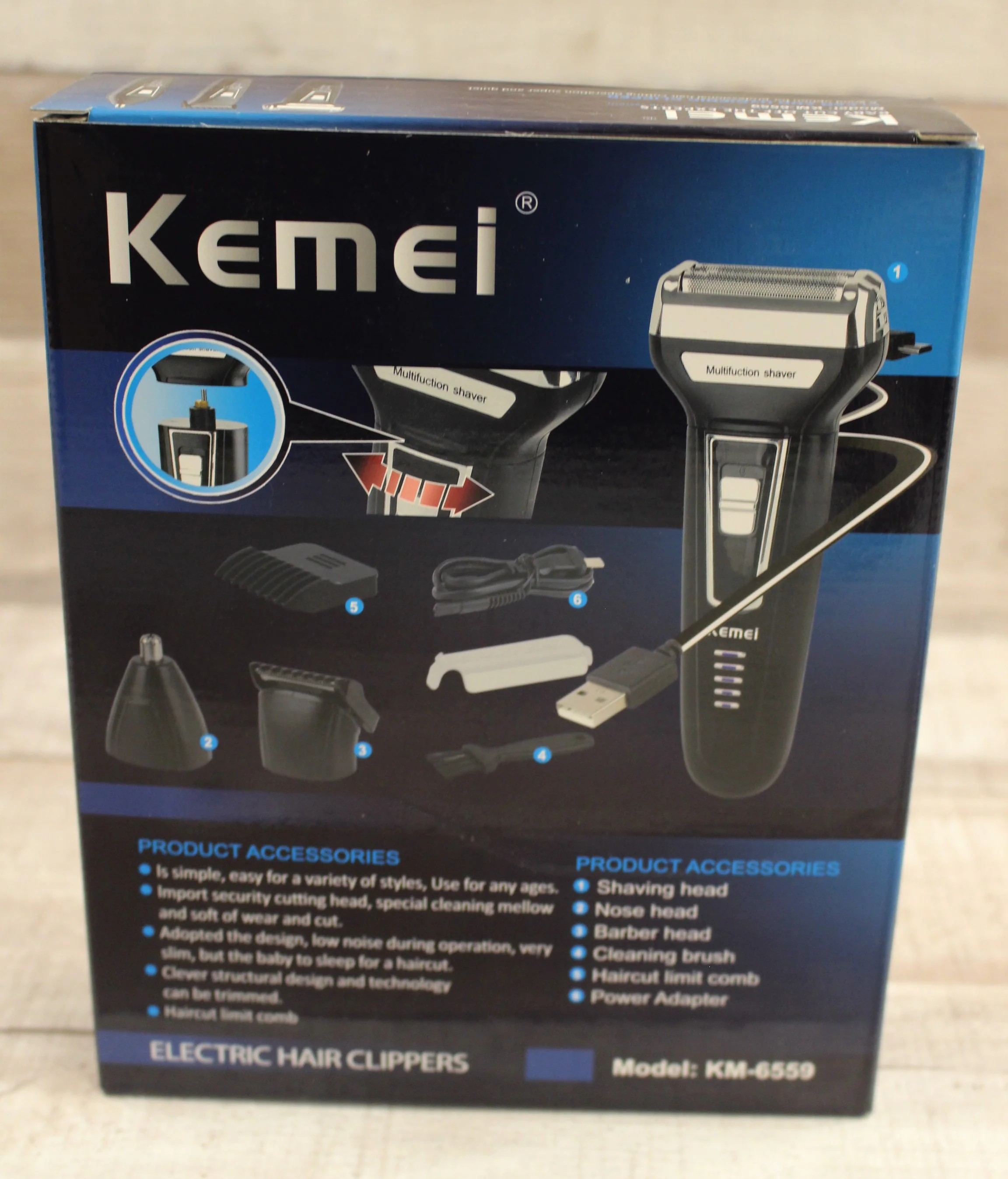 Kemei Multifunction 3 in one Rechargeable Shaver Hair Clipper Nose Trimmer - New - Image 3