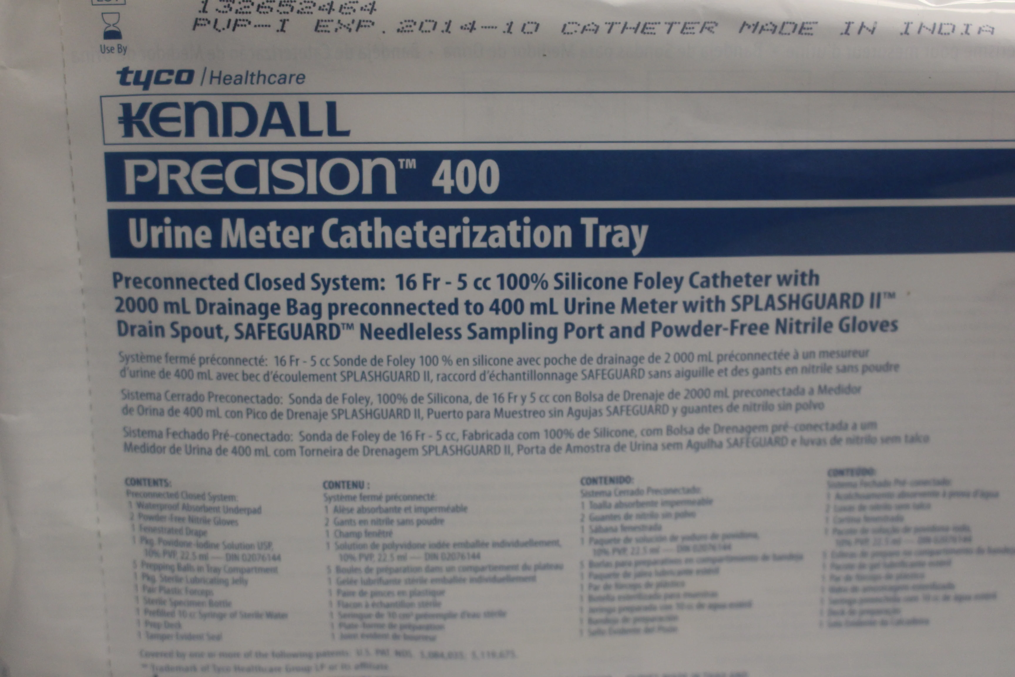 Kendall Precision 400 Urine Meter Catheterization Tray - 2006LF - New Expired - Image 2