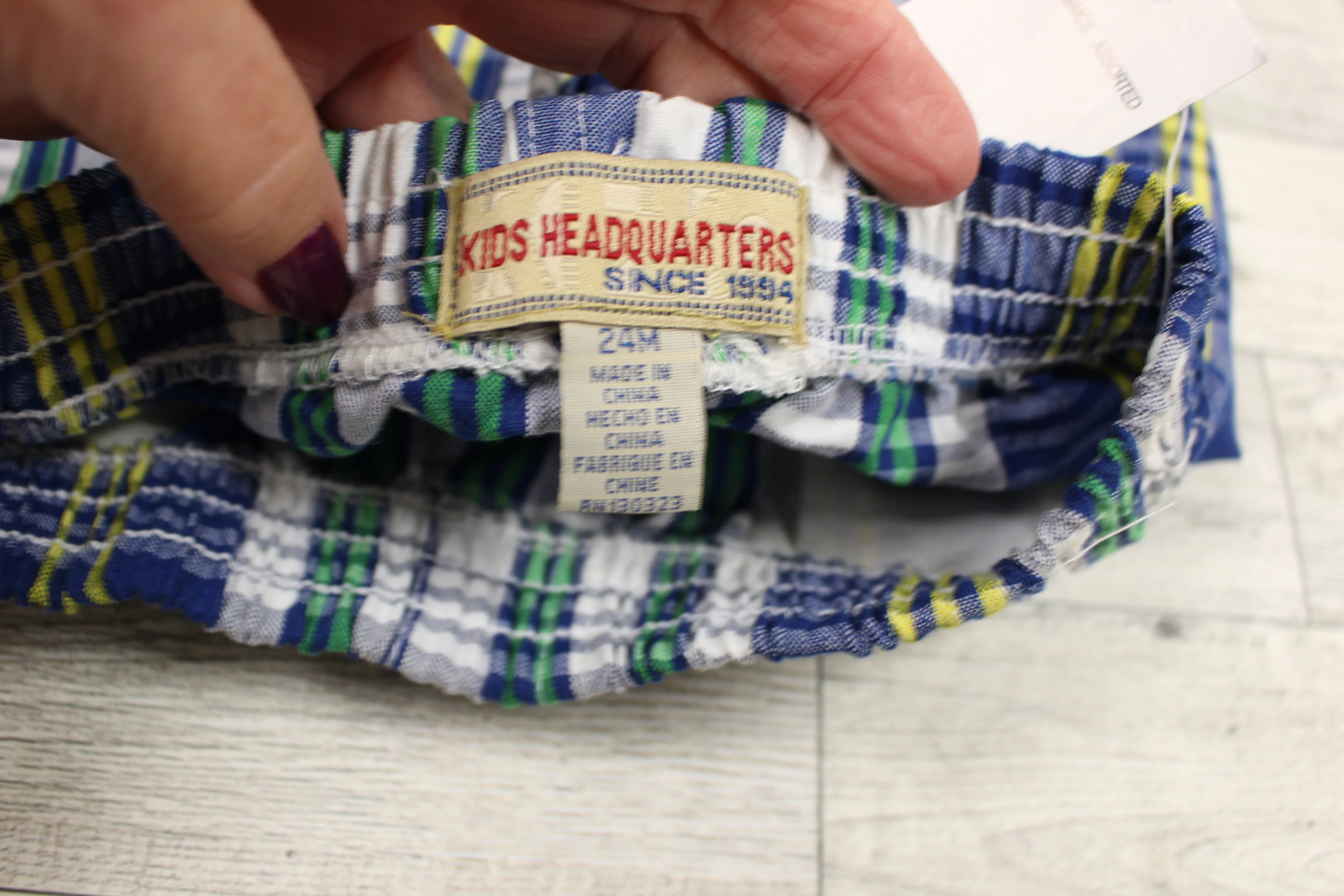 Kids Headquarters Plaid Shorts - 24 Months - New - Image 2