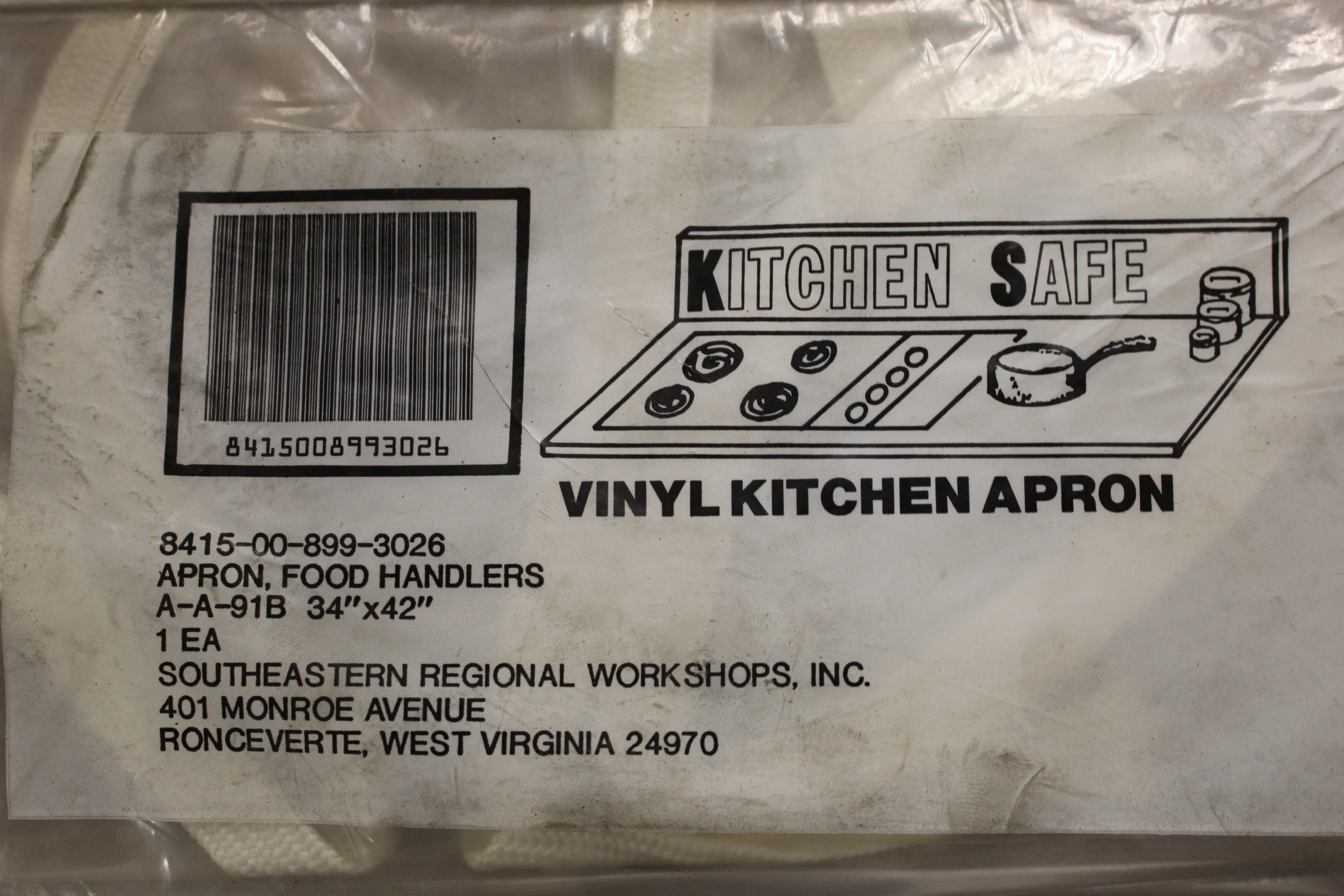 Kitchen Safe Food Handler's Apron - Vinyl / Plastic - 34" x 42" - New - Image 5