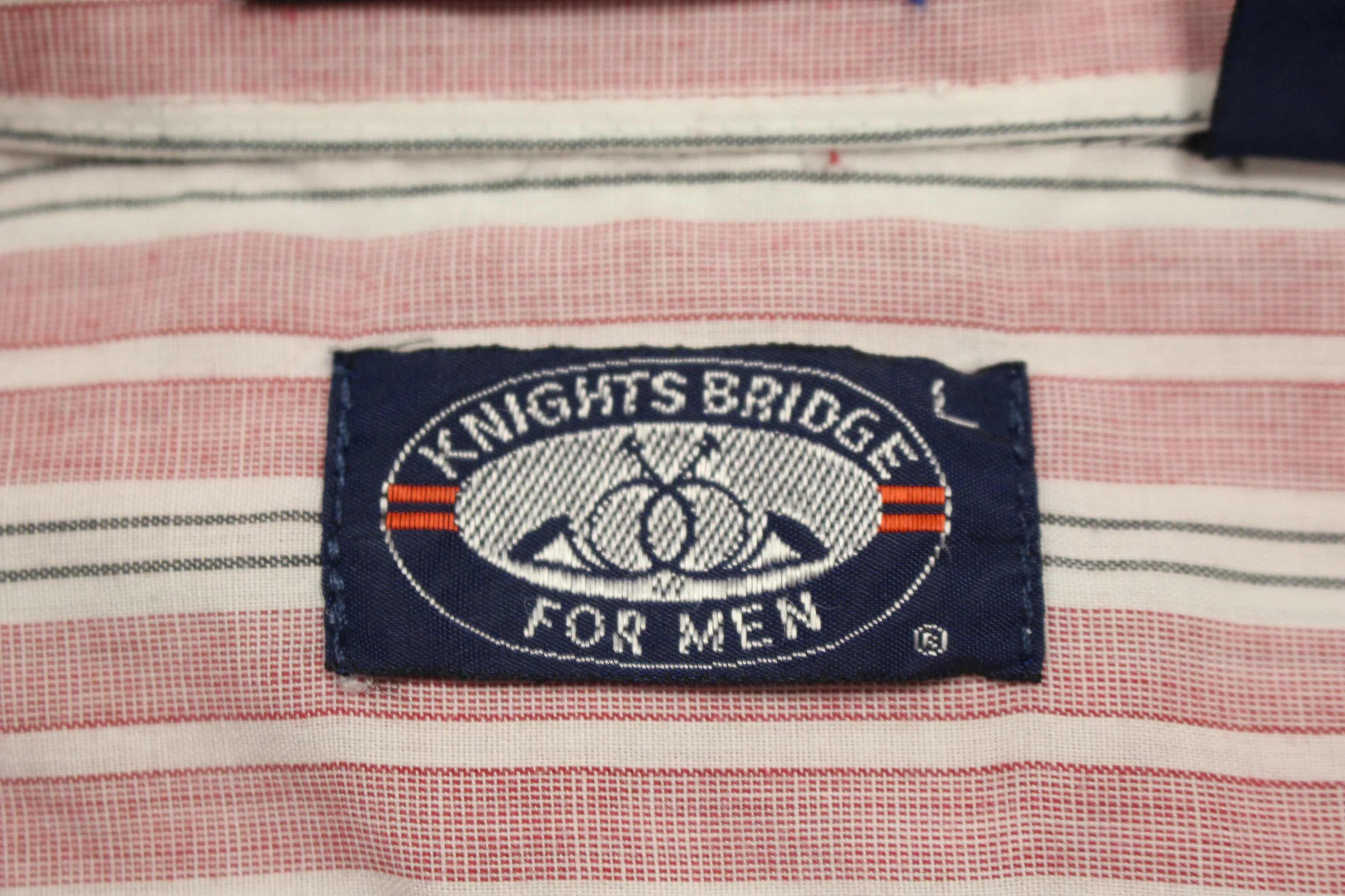 Knights Bridge Men's Striped Short Sleeve Shirt - Size: L - Used - Image 2